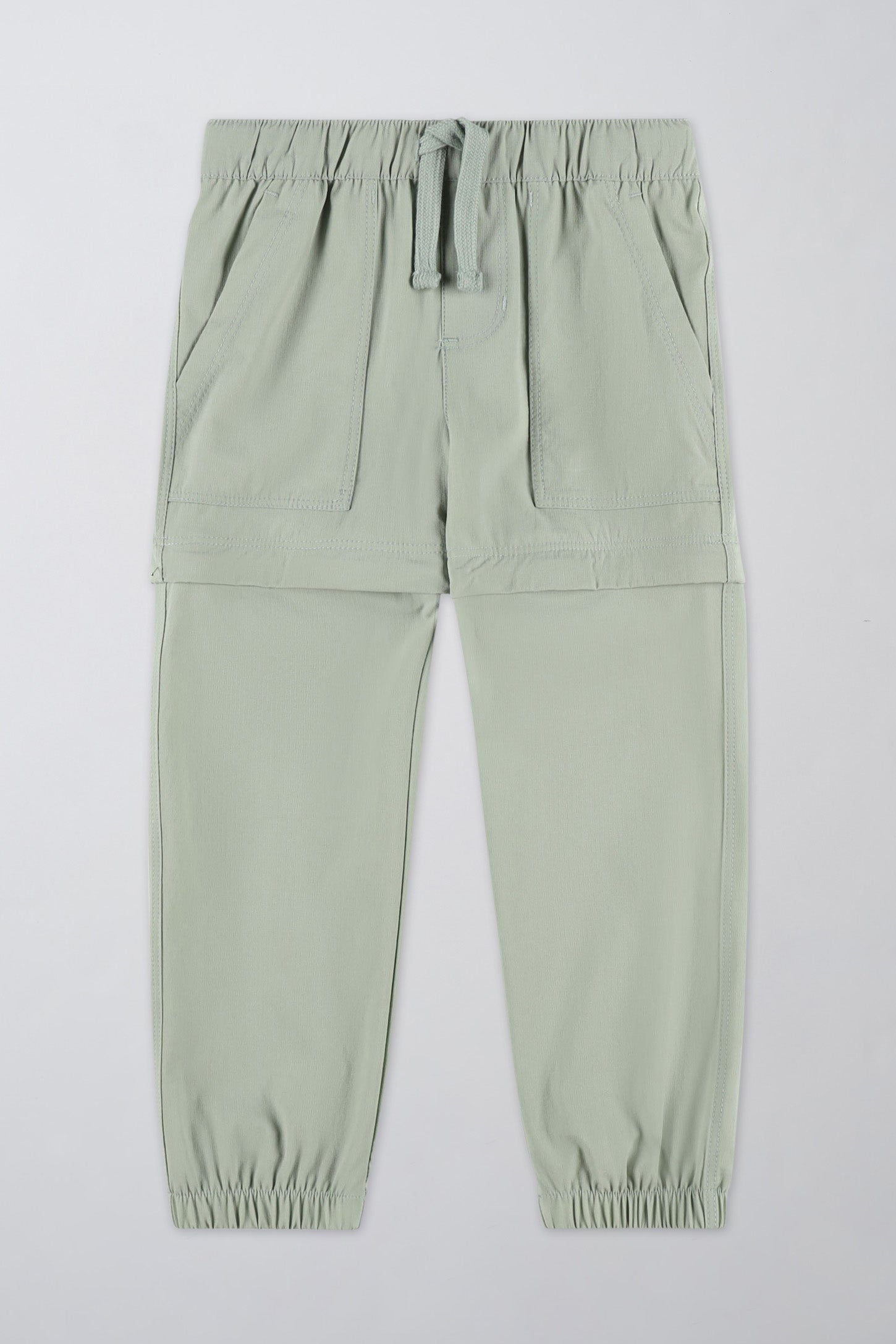 Pantalon résistant convertible en short - Enfant fille && VERT
