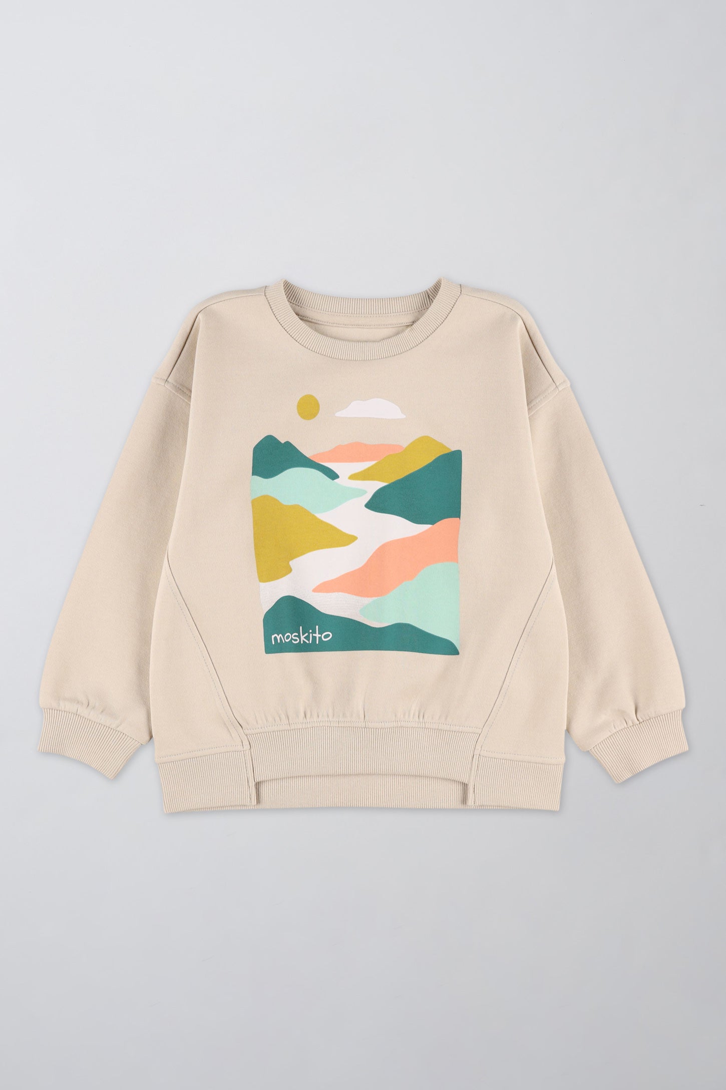 Chandail en coton ouaté respirant - Enfant fille && BEIGE