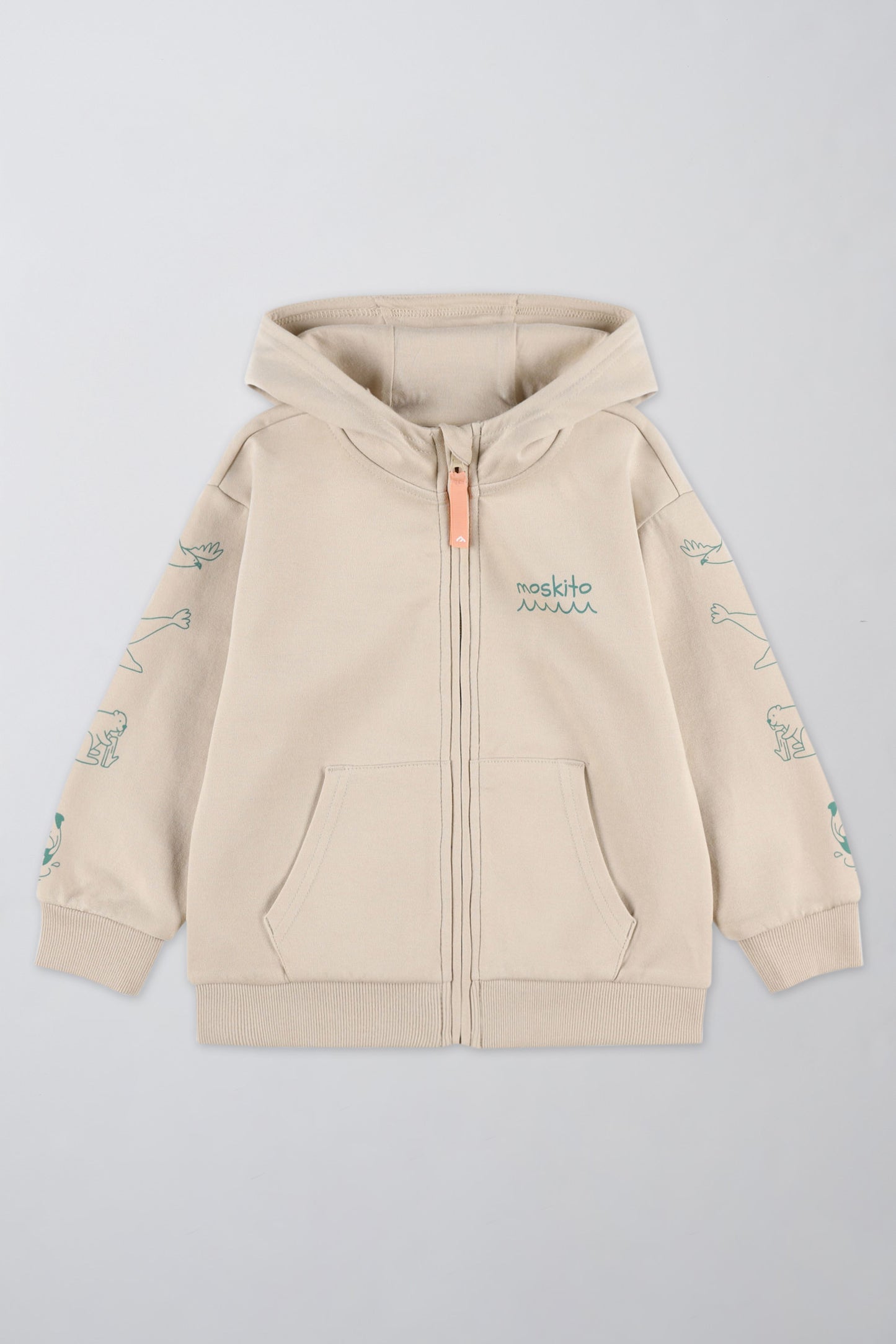 Veste en coton ouaté à capuchon - Enfant fille && BEIGE