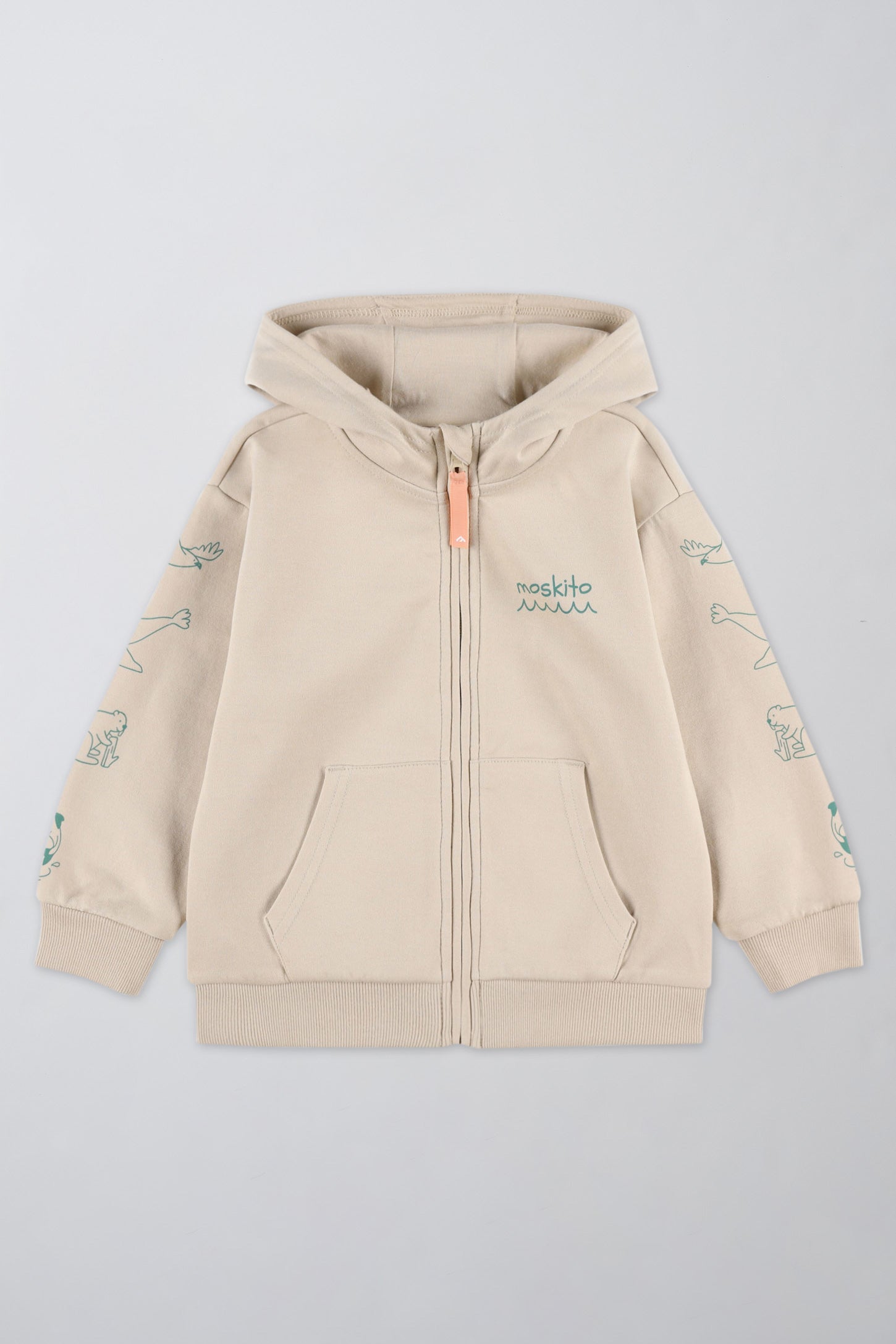 Veste en coton ouaté à capuchon - Enfant fille && BEIGE