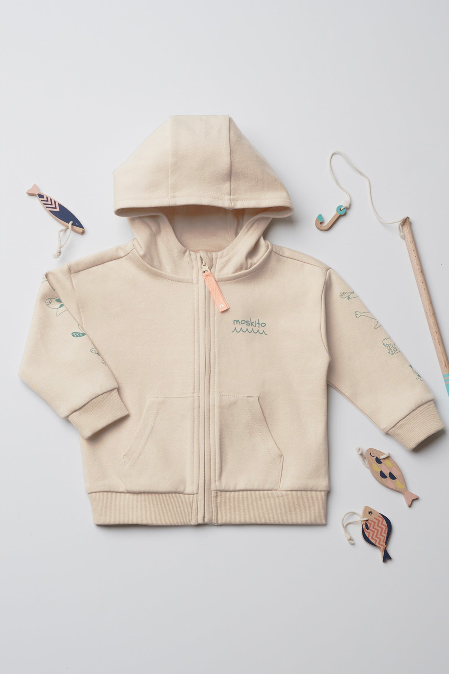 Veste en coton ouaté à capuchon - Enfant fille && BEIGE