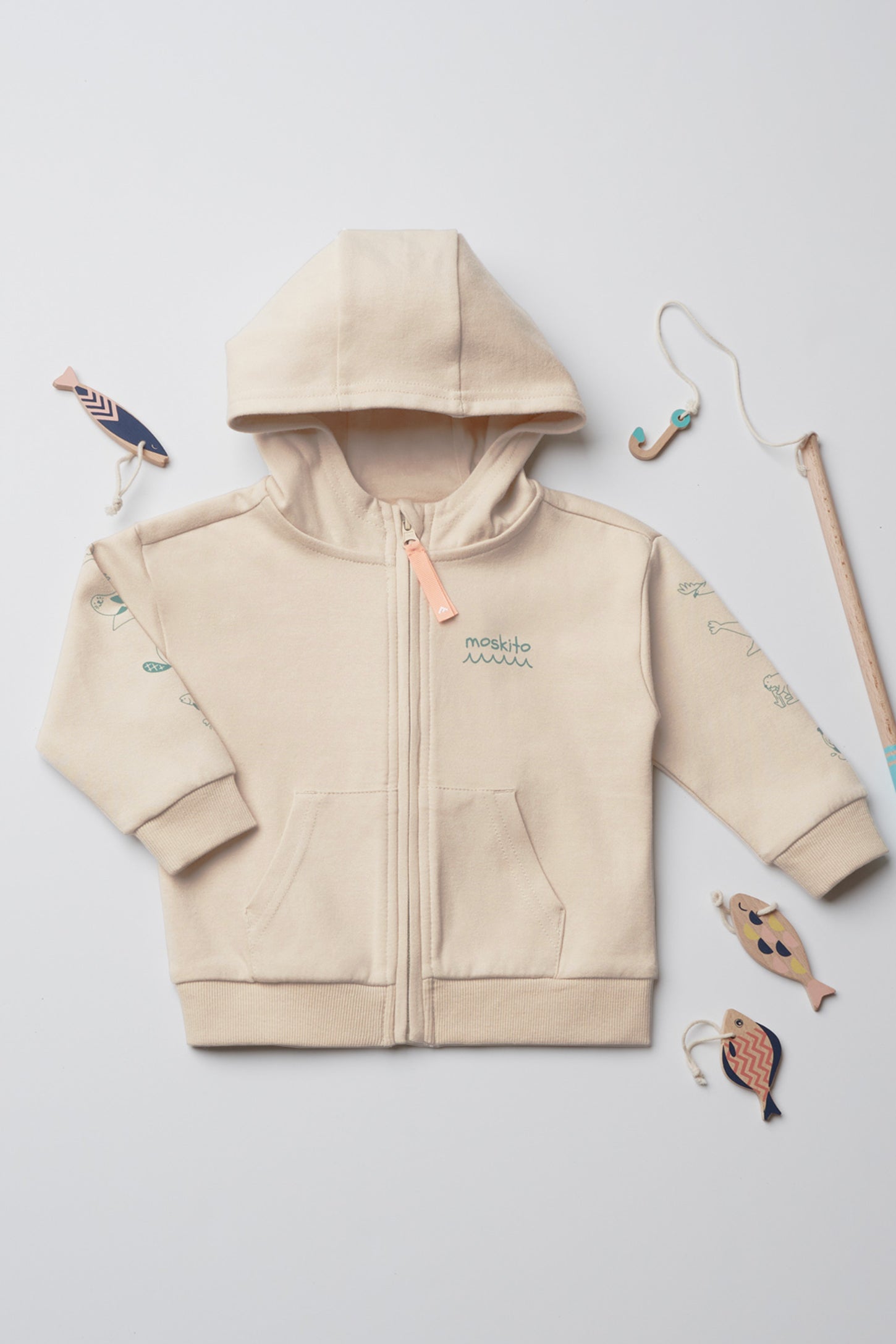 Veste en coton ouaté à capuchon - Enfant fille && BEIGE
