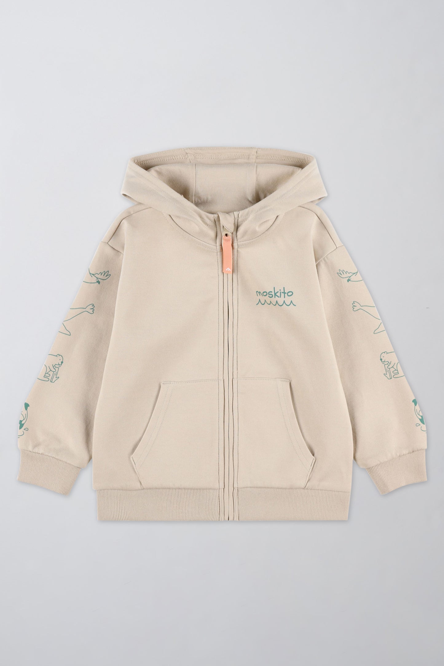 Veste en coton ouaté à capuchon - Bébé fille && BEIGE