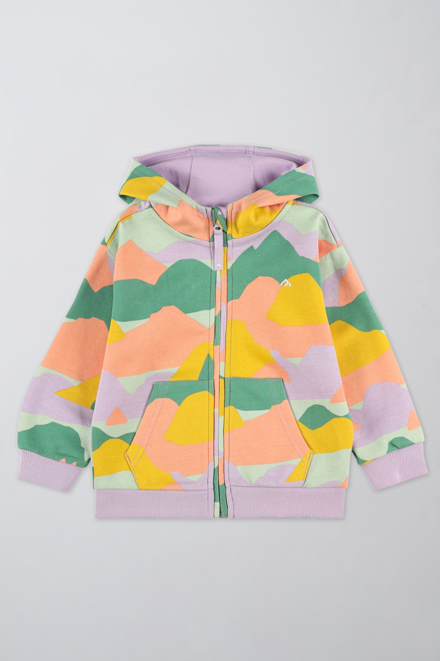Veste en coton ouaté à capuchon - Bébé fille && LILAS MULTI