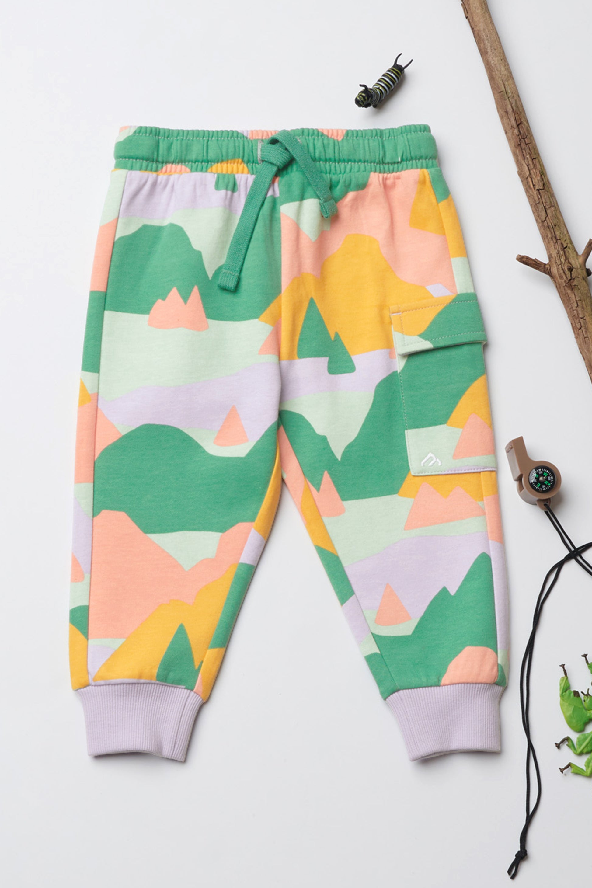Pantalon jogger extensible - Bébé fille && LILAS MULTI