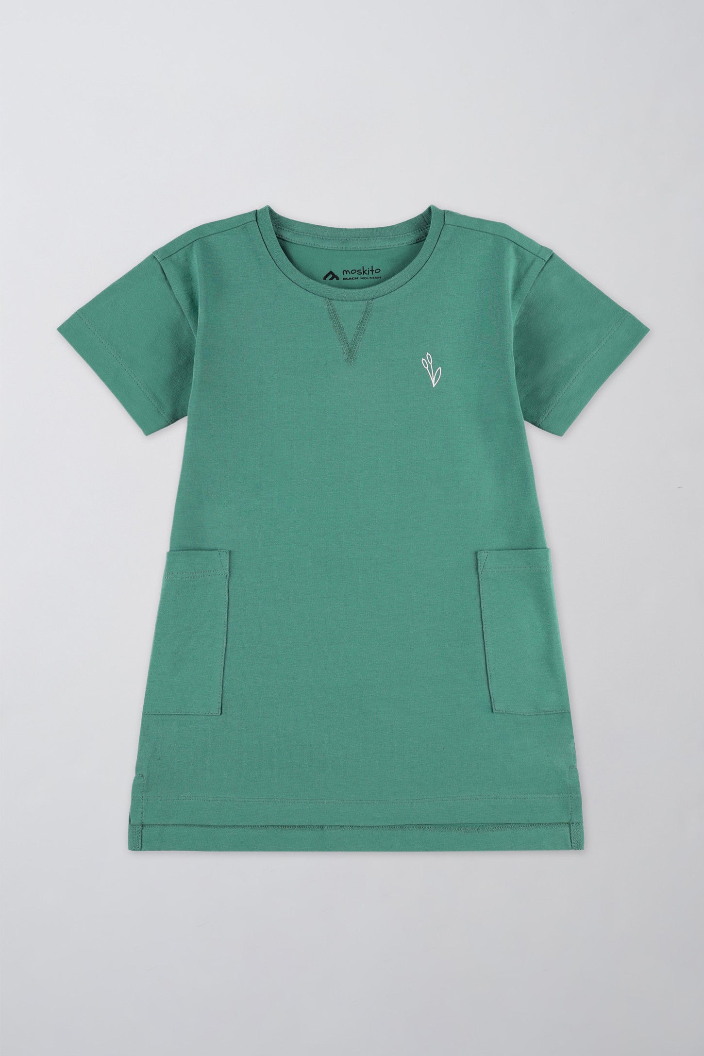 Robe t-shirt respirante en coton - Bébé fille && VERT