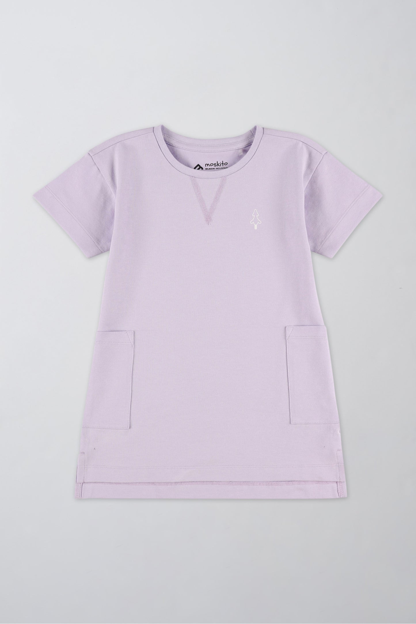 Robe t-shirt respirante en coton - Bébé fille && LILAS