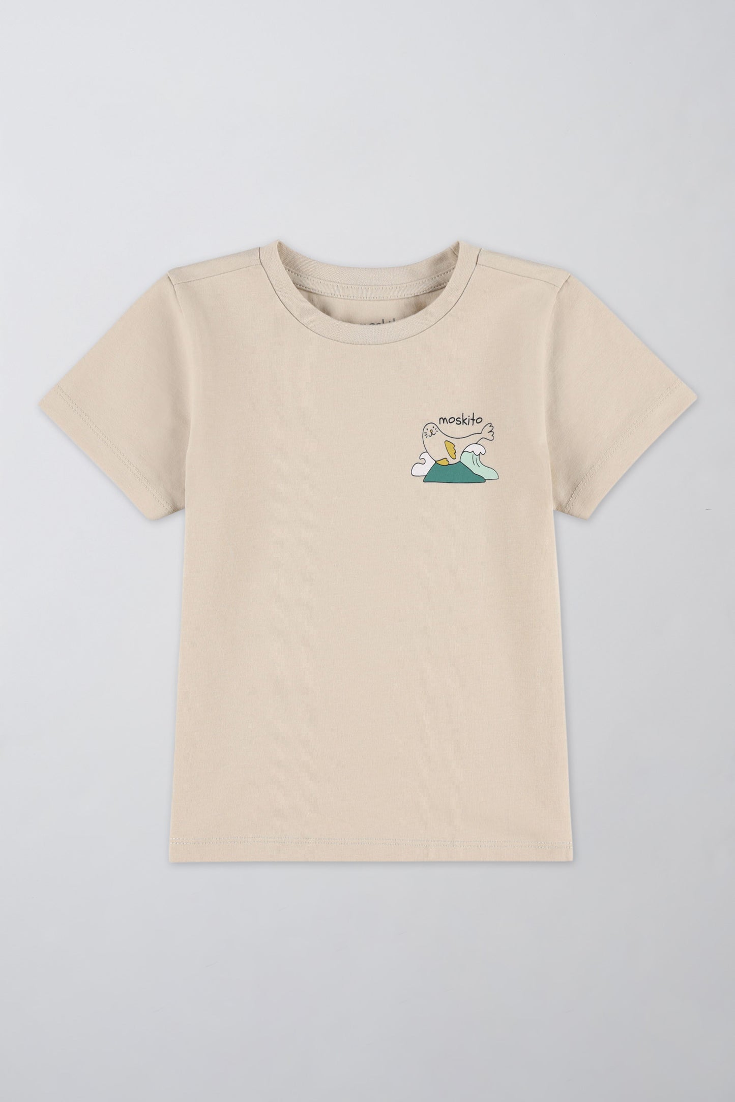 T-shirt respirant en coton - Bébé fille && BEIGE