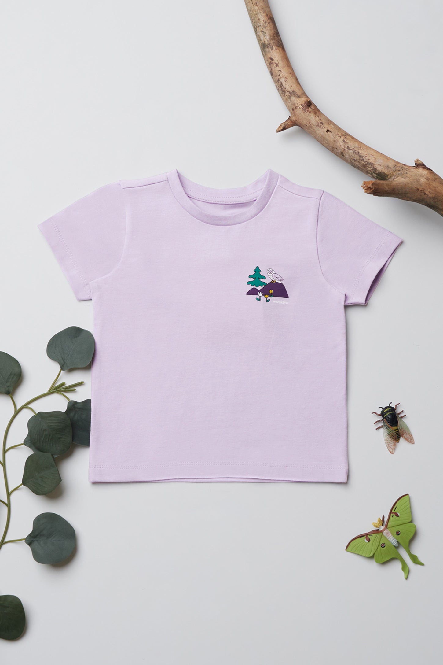 T-shirt respirant en coton - Bébé fille && LILAS