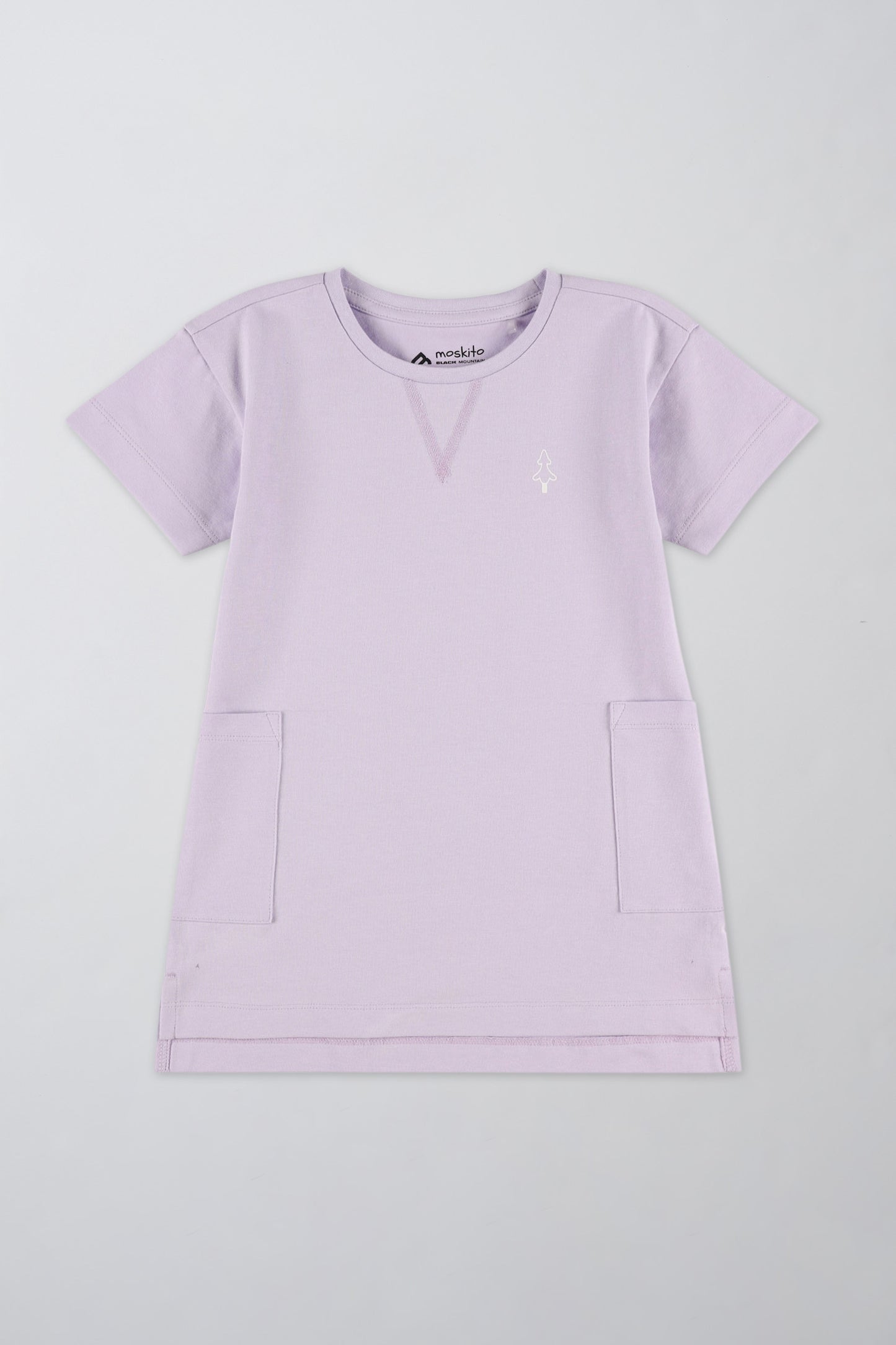 Robe t-shirt respirante en coton - Bébé fille && LILAS