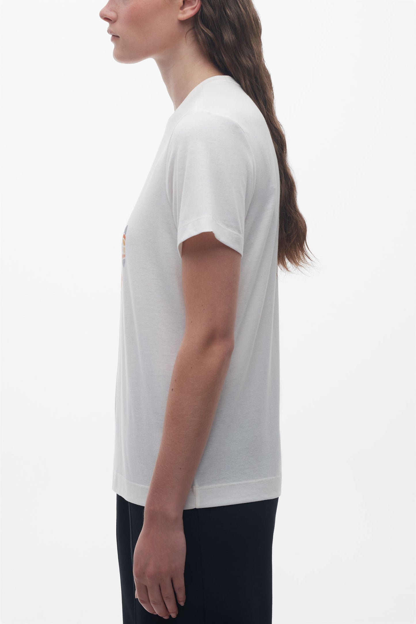 T-shirt col rond sport - Femme && BLANC CASSÉ
