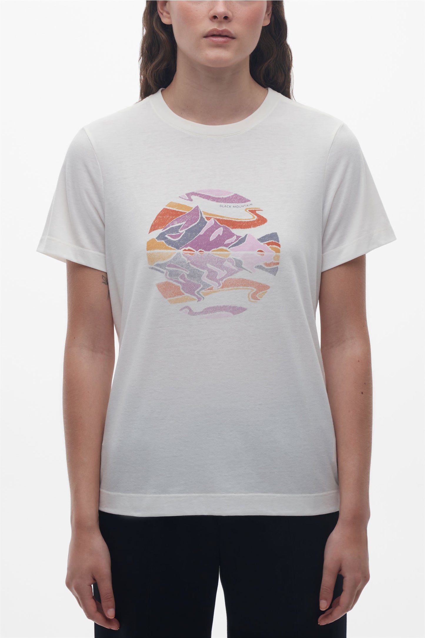 T-shirt col rond sport - Femme && BLANC CASSÉ