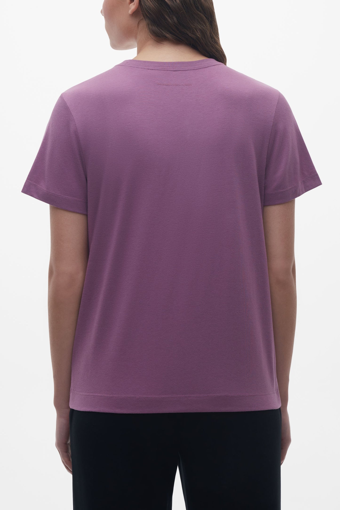 T-shirt col rond sport - Femme && MAUVE FONCE