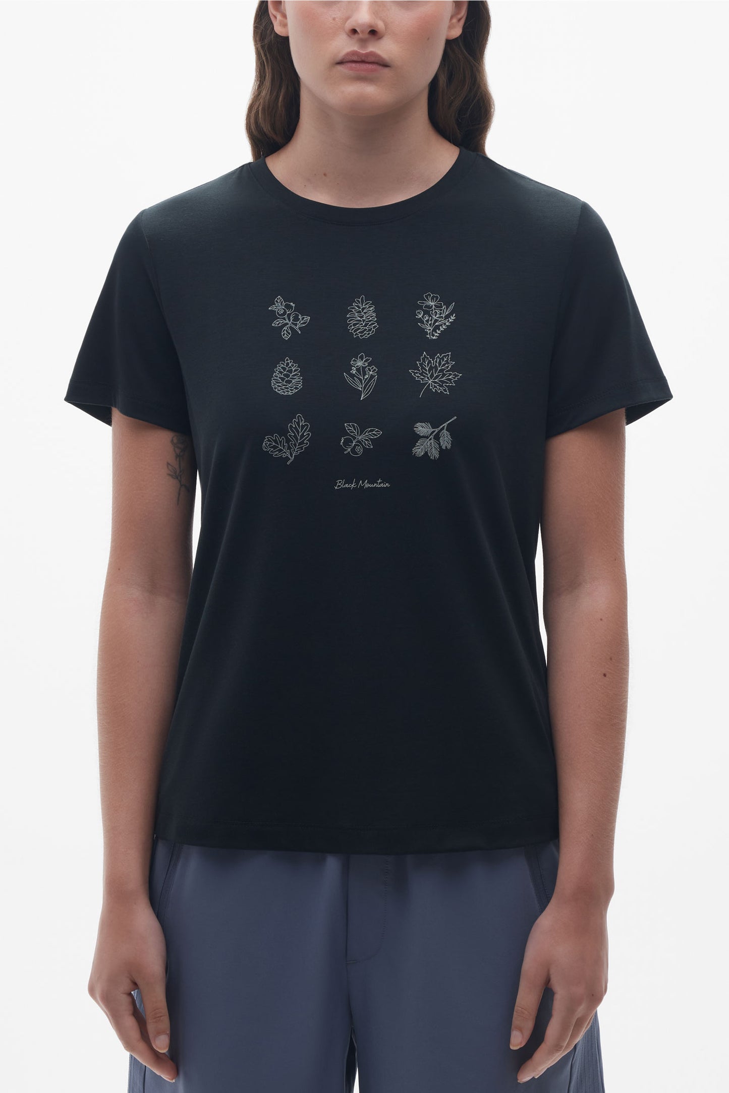 T-shirt sport col rond lyocell - Femme && NOIR