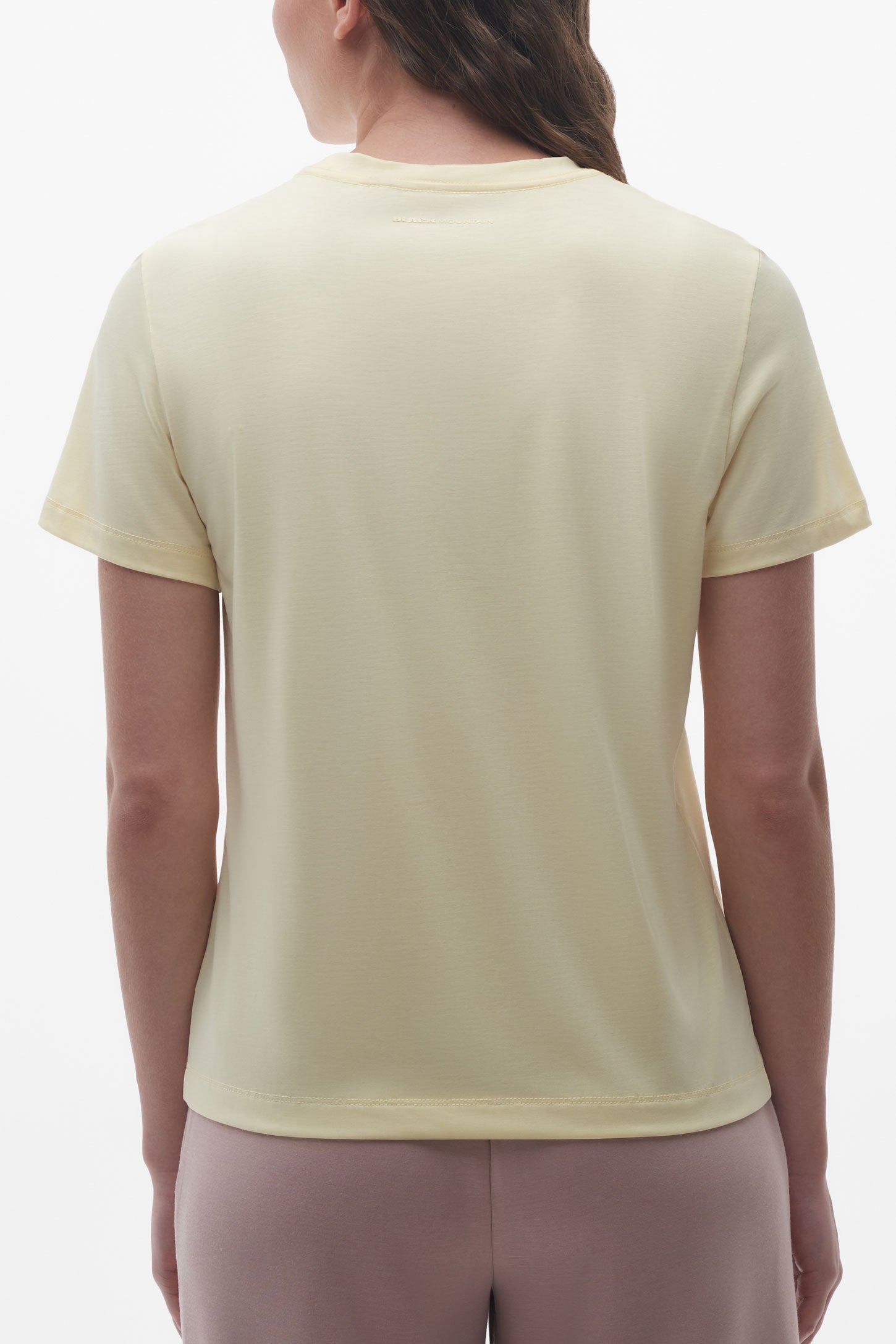 T-shirt sport col rond lyocell - Femme && JAUNE