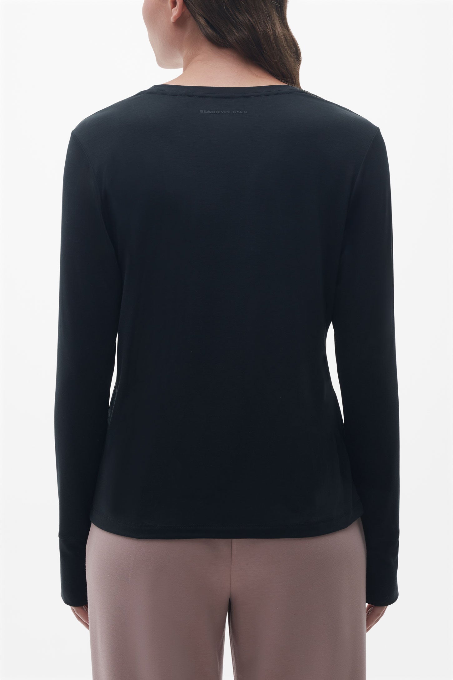 Chandail manches longues en lyocell - Femme && NOIR