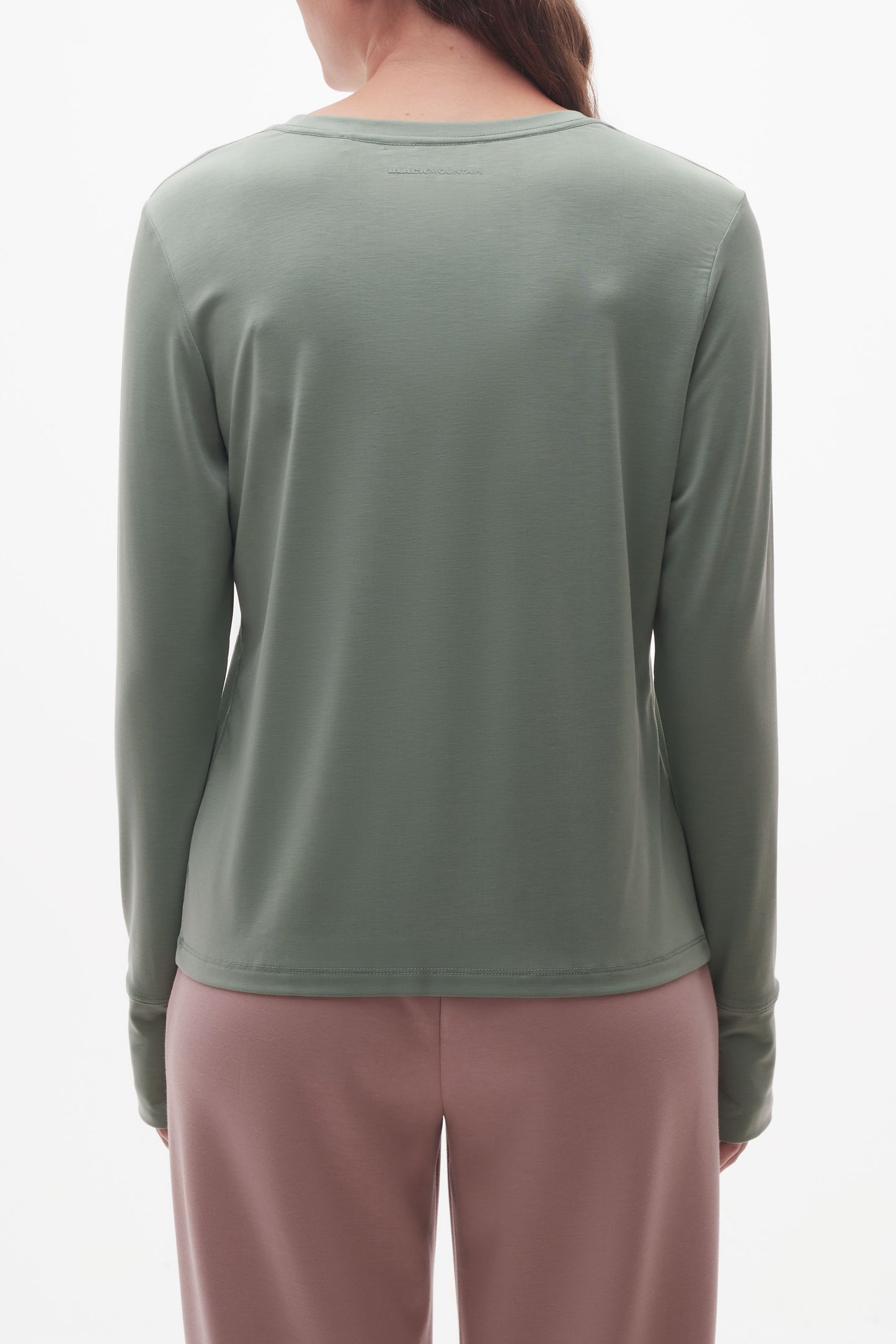 Chandail manches longues en lyocell - Femme && VERT
