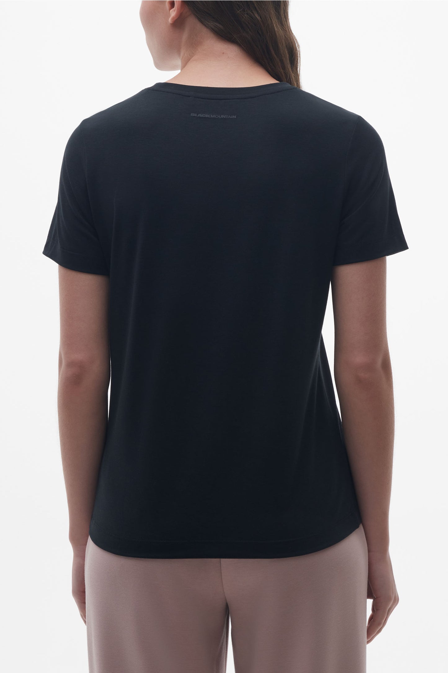 T-shirt col rond mérinos - Femme && NOIR