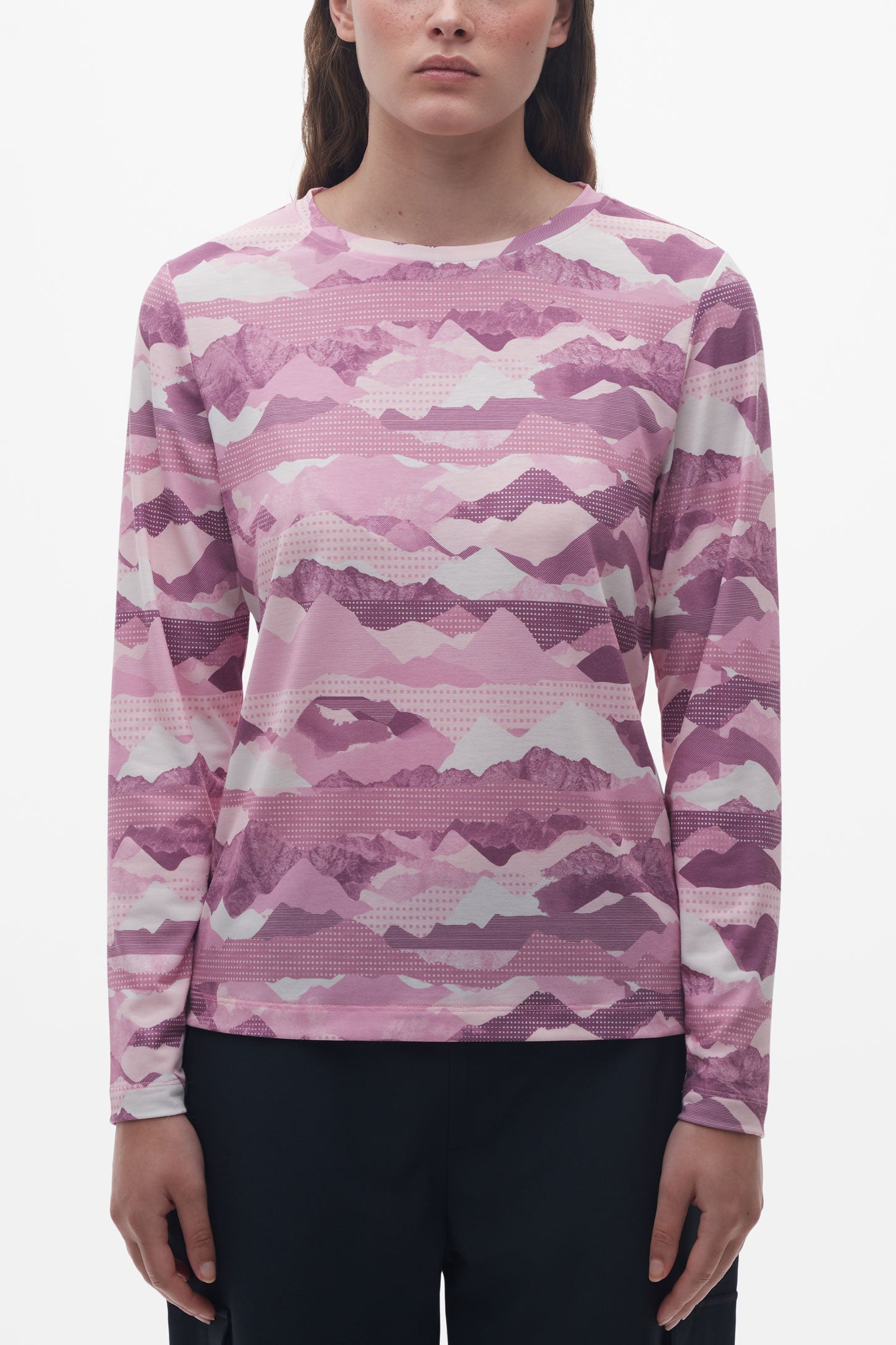 Chandail manches longues respirant - Femme && MAUVE/MULTI