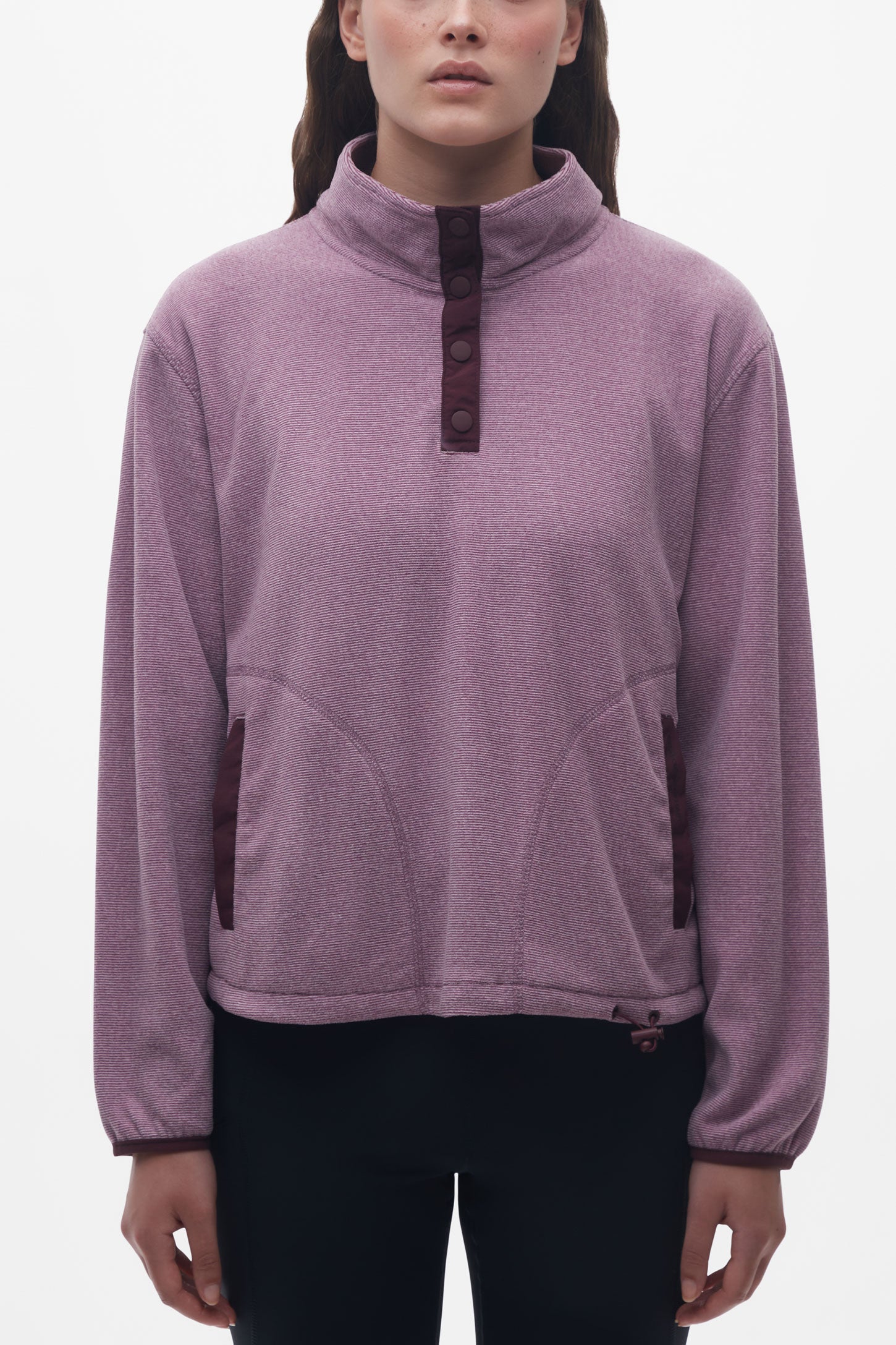 Chandail technique en micropolaire  - Femme && MAUVE/MULTI