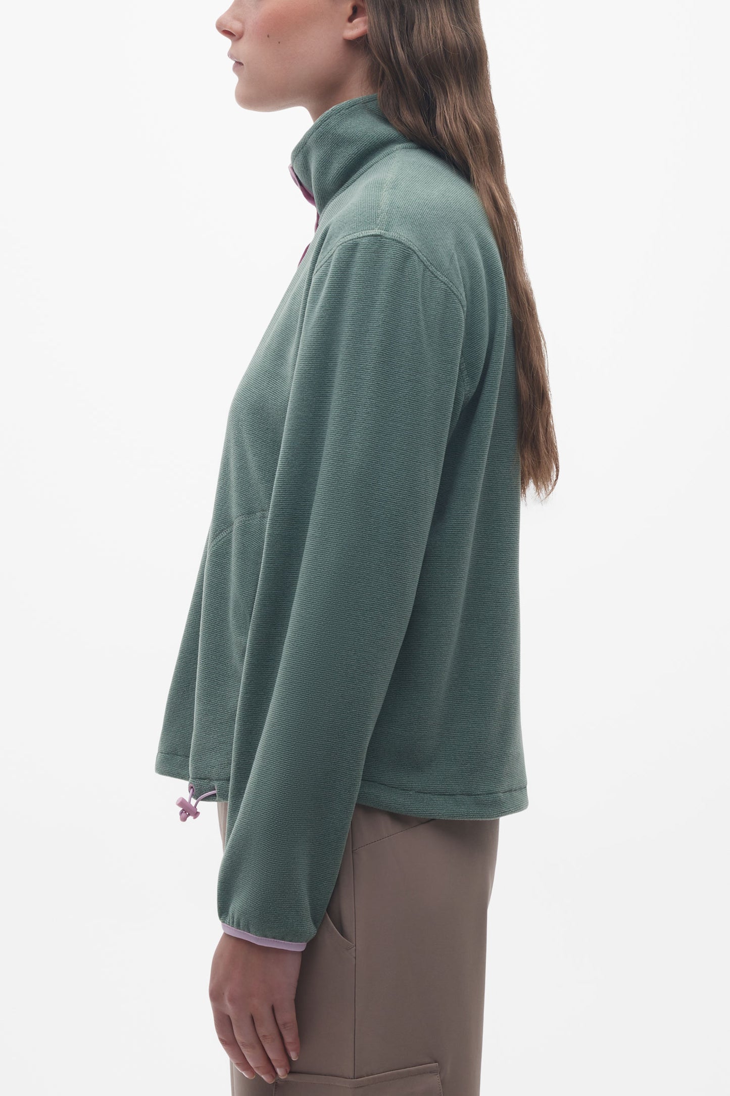 Chandail technique en micropolaire  - Femme && VERT/MULTI