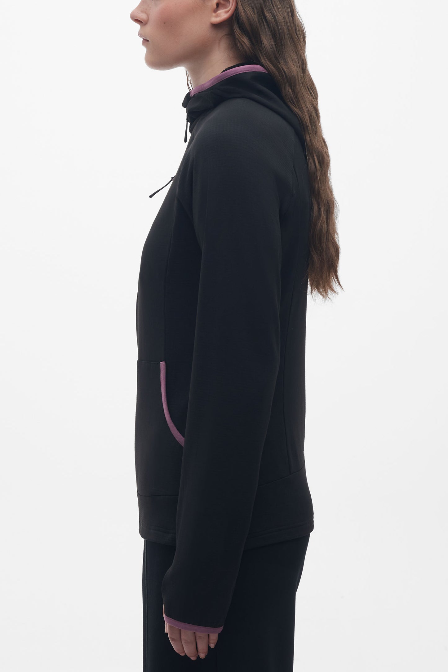 Veste à capuchon ultra-extensible - Femme && NOIR