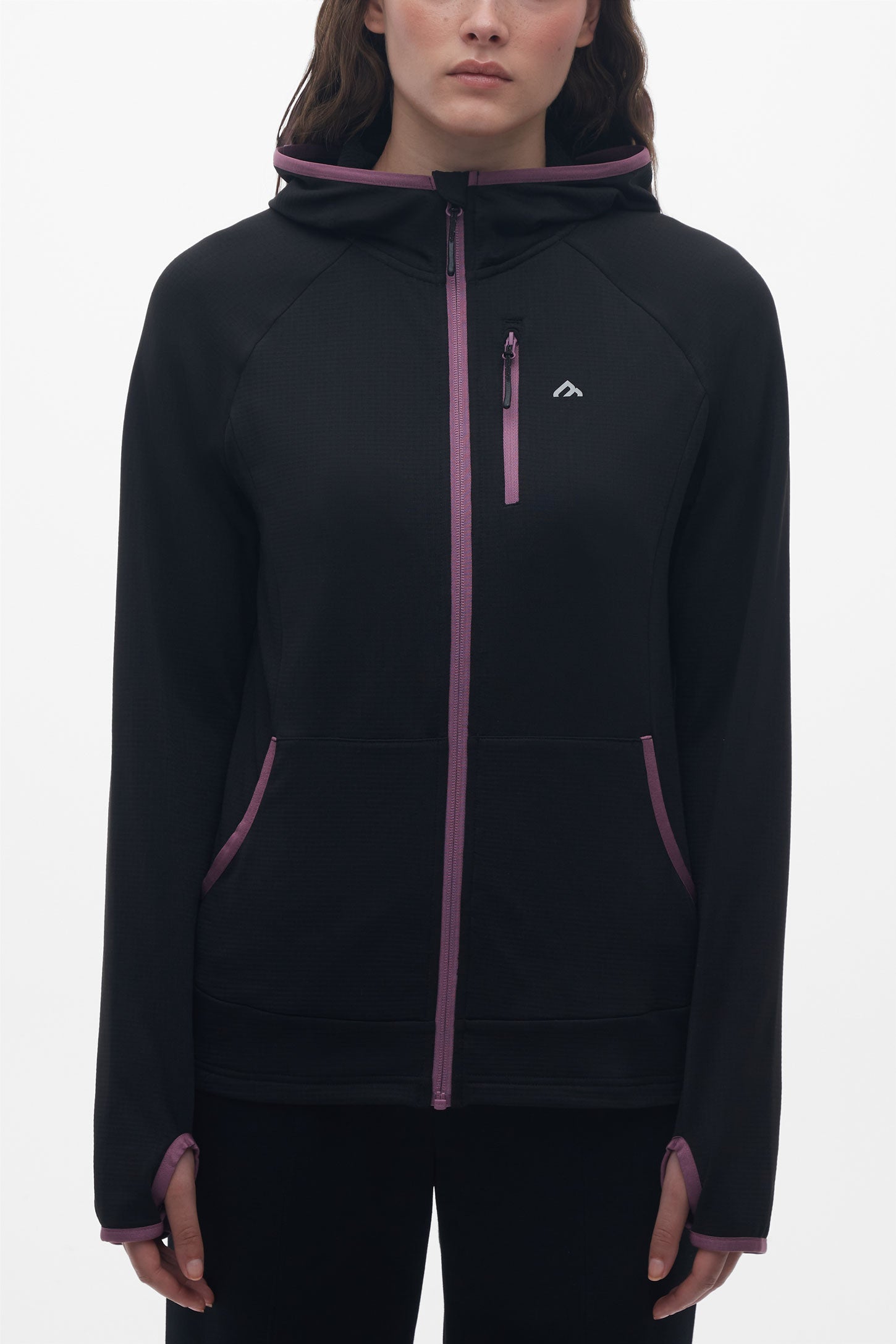 Veste à capuchon ultra-extensible - Femme && NOIR