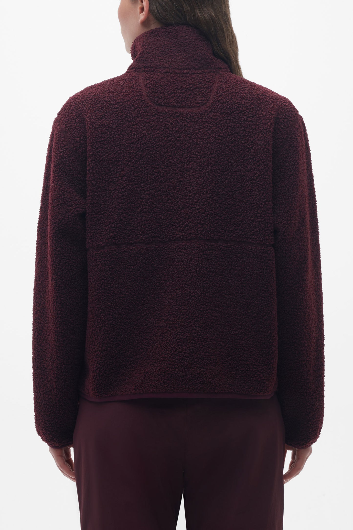 Veste en sherpa ultra-doux - Femme && ROUGE VIN