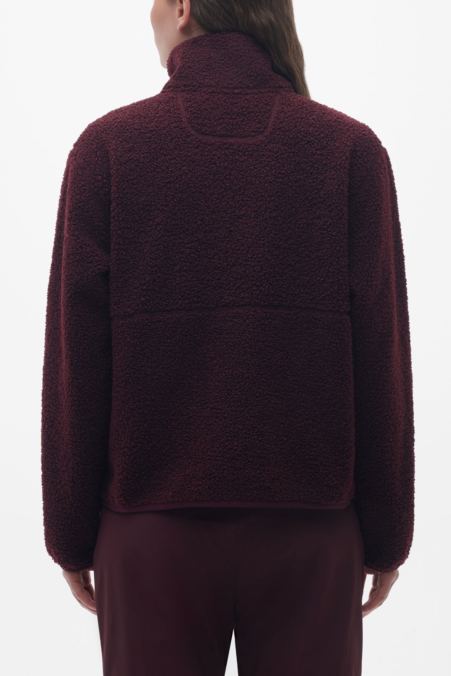 Veste en sherpa ultra-doux - Femme && ROUGE VIN