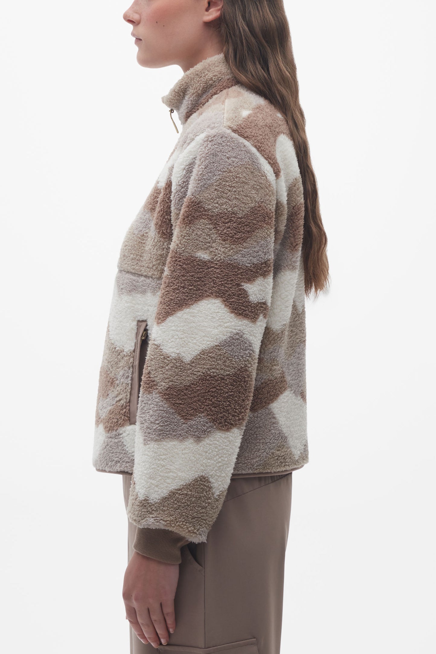 Chandail en sherpa - Femme && BEIGE/MULTI