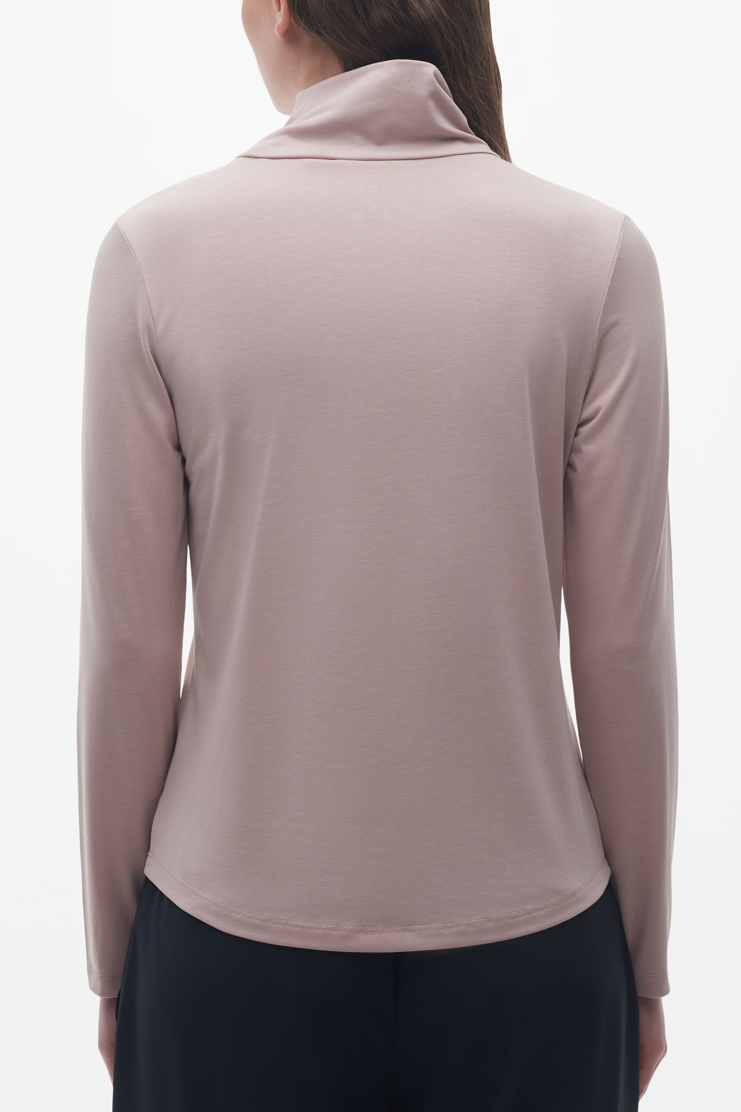 T-shirt en lyocell à manches longues - Femme && ROSE