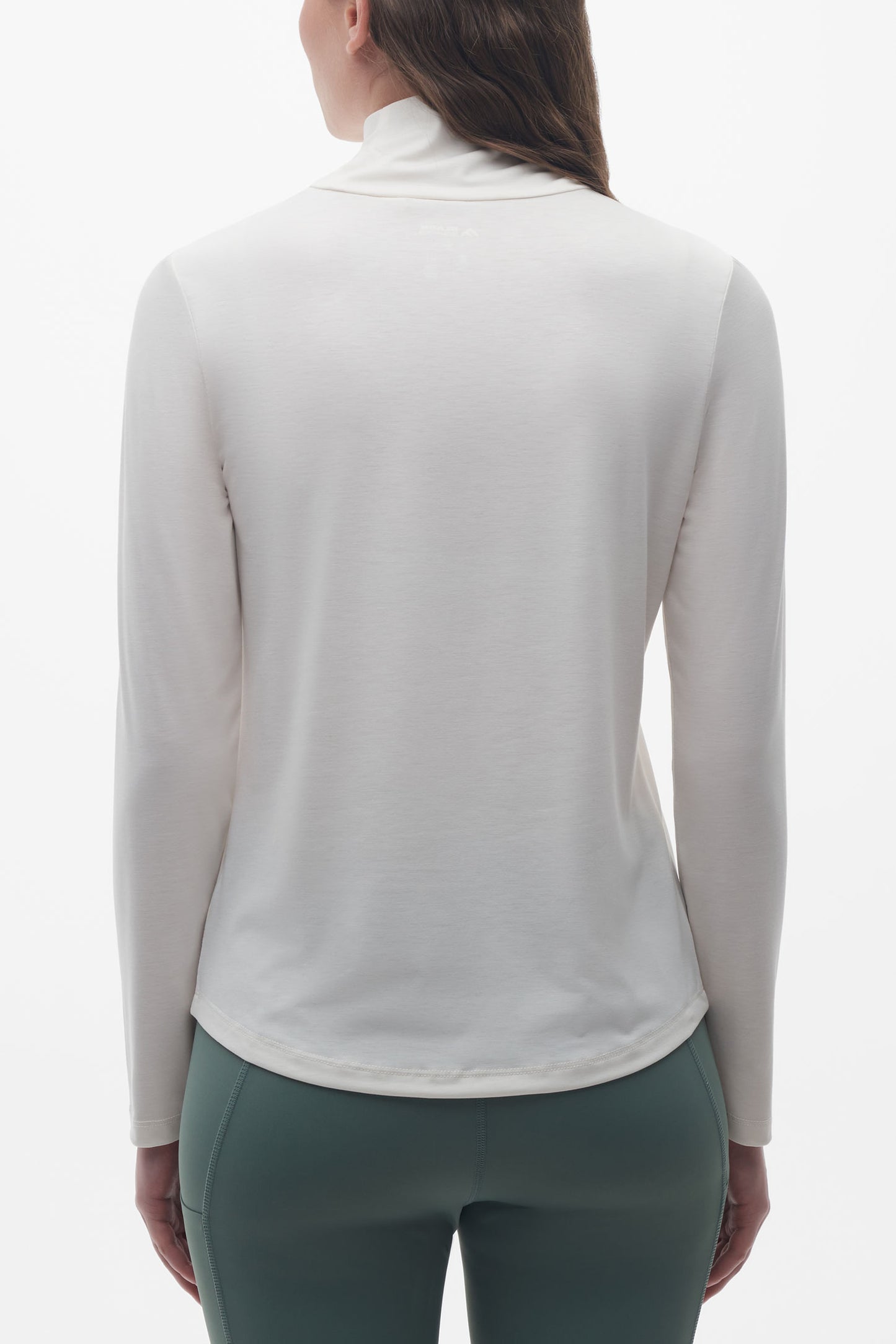 T-shirt en lyocell à manches longues - Femme && BLANC CASSÉ