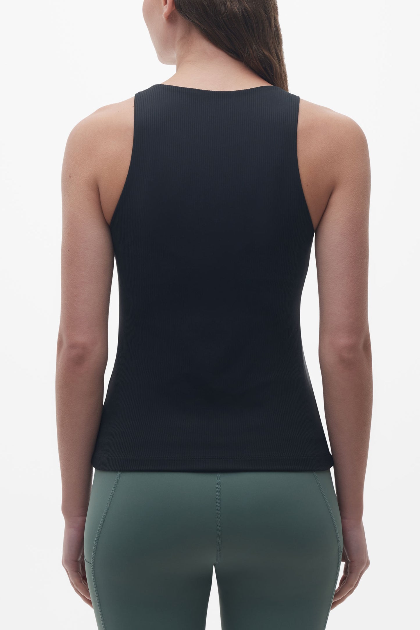 Camisole côtelée extensible 4 sens - Femme && NOIR