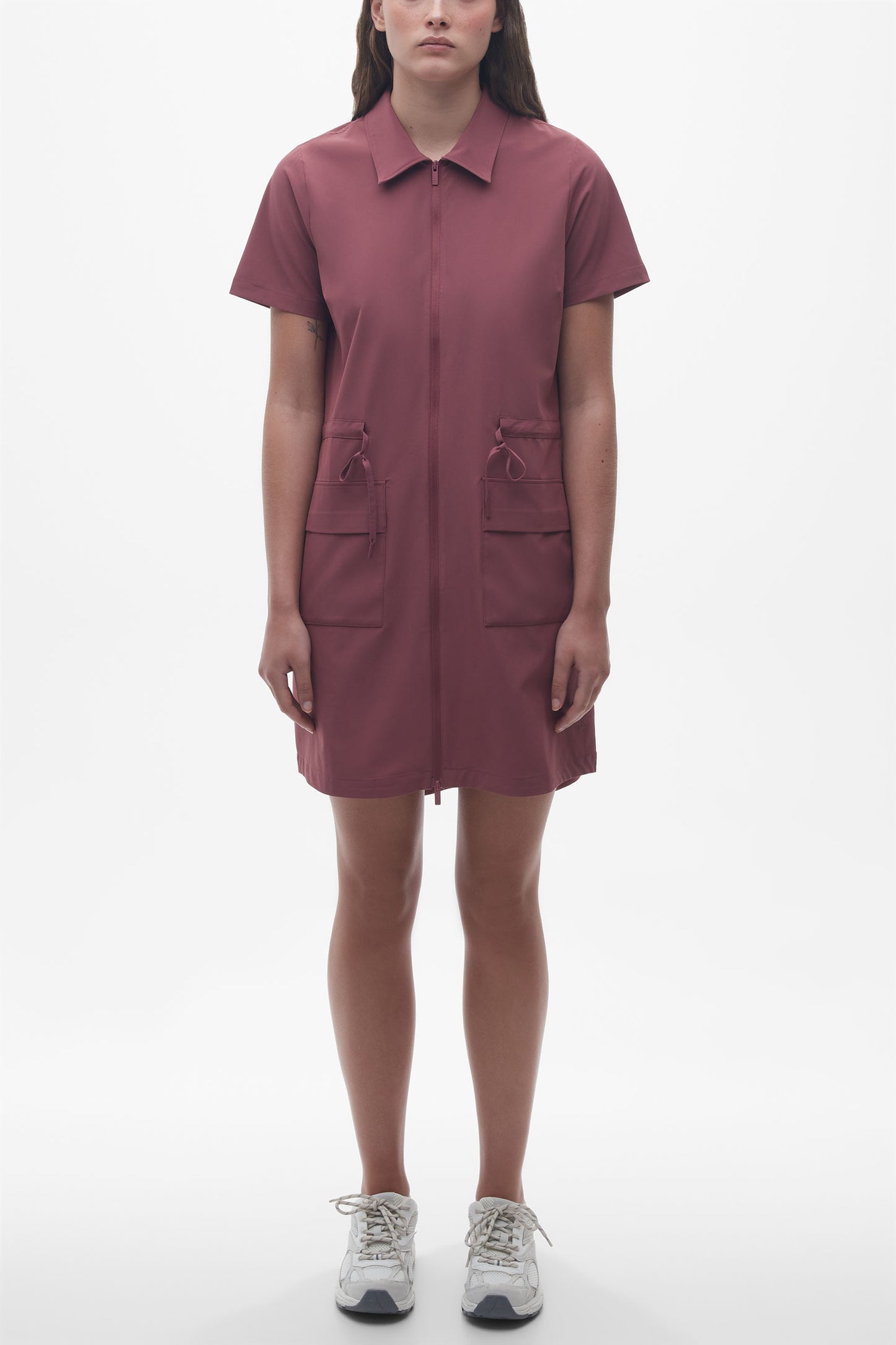 Robe antifroissement et résistante aux taches - Femme && BOURGOGNE