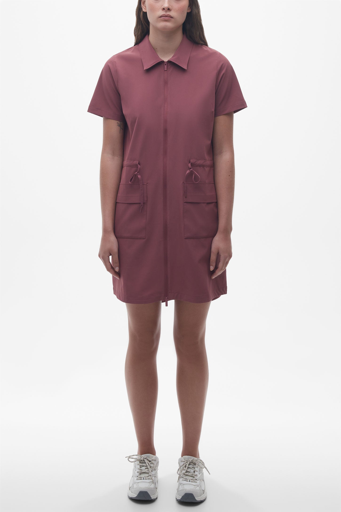 Robe antifroissement et résistante aux taches - Femme && BOURGOGNE