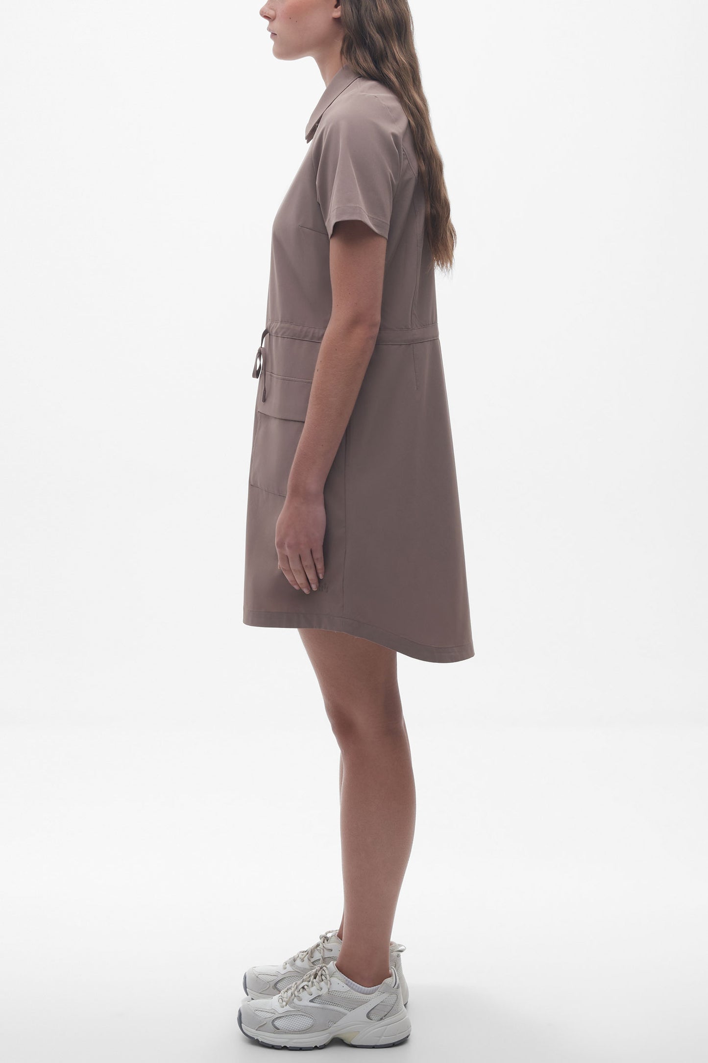 Robe antifroissement et résistante aux taches - Femme && TAUPE