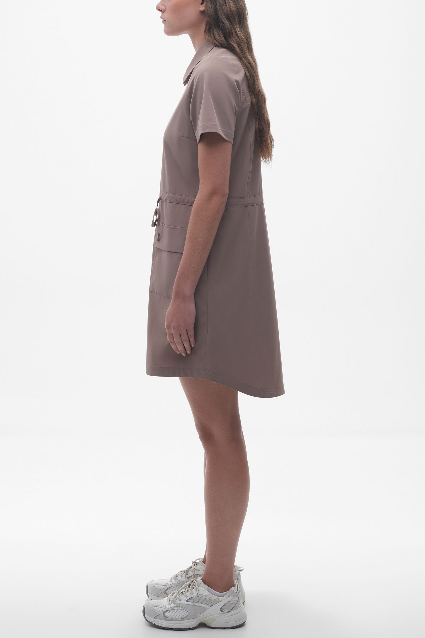 Robe antifroissement et résistante aux taches - Femme && TAUPE