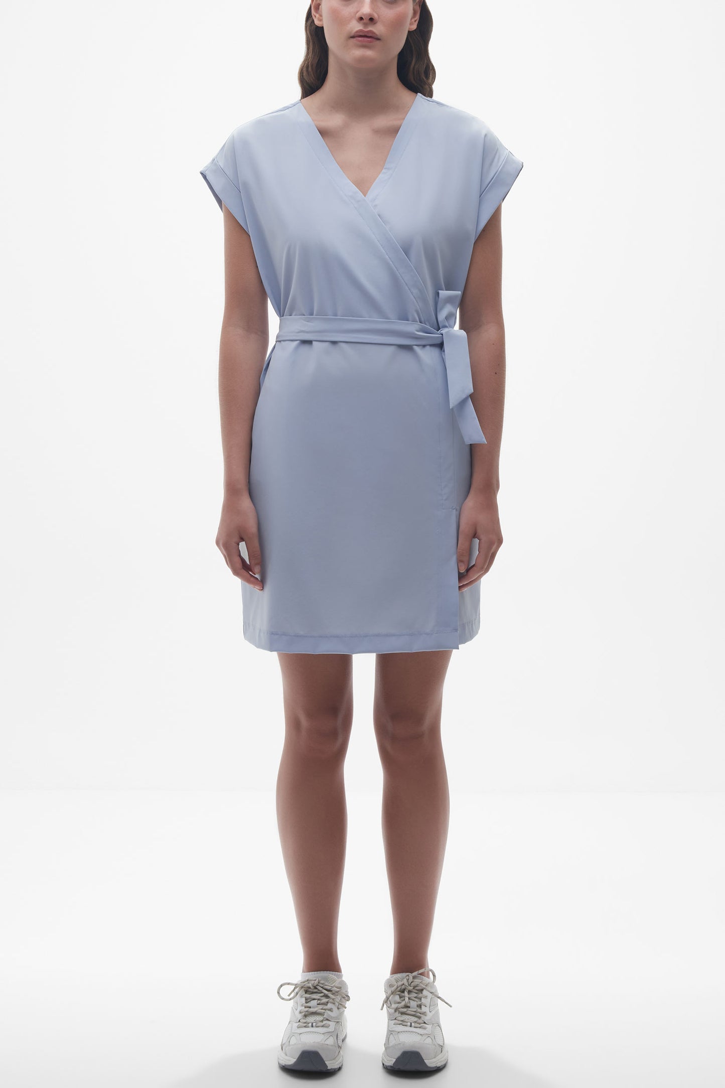 Robe portefeuille à séchage rapide - Femme && BLEU