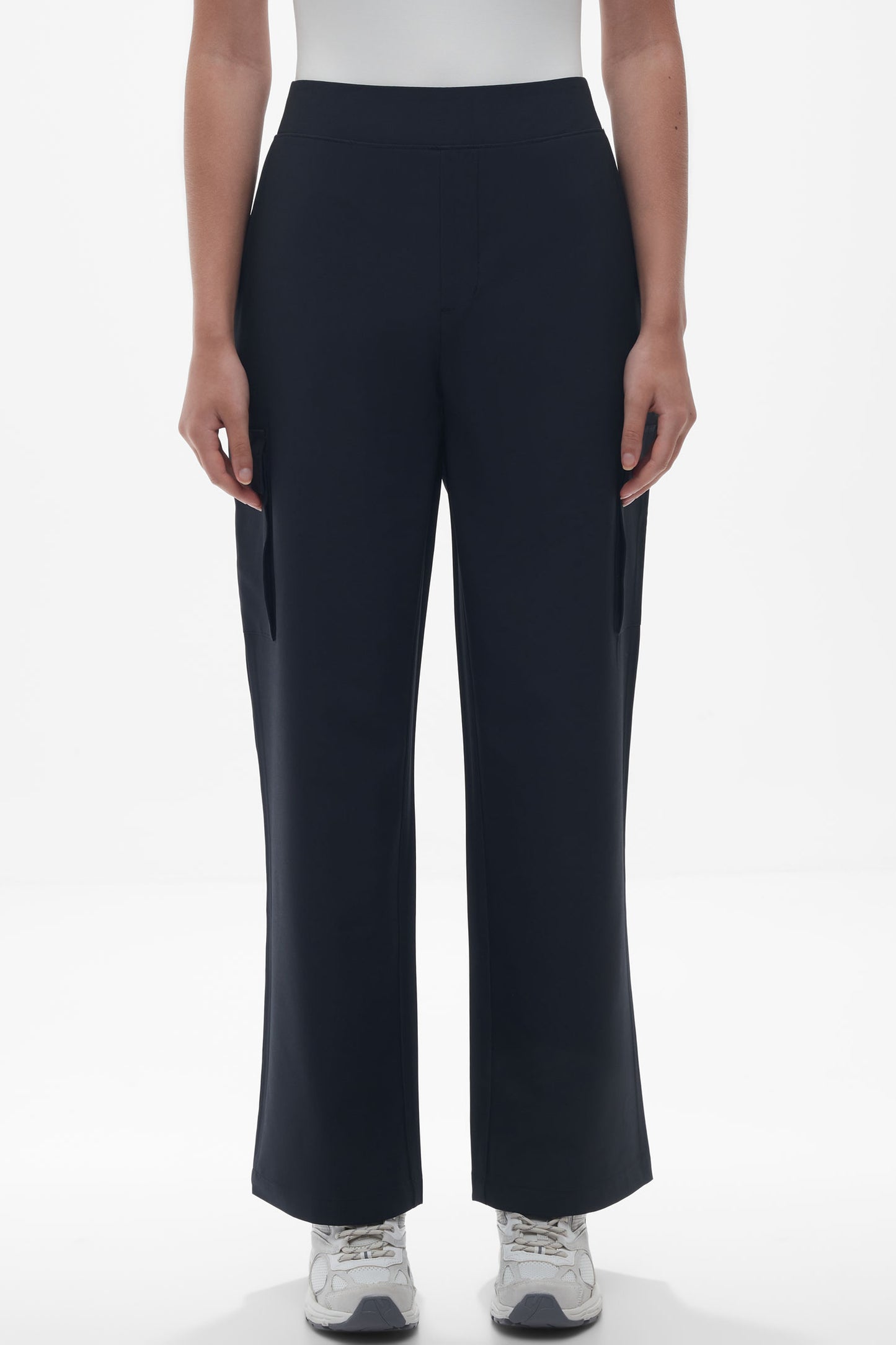 Pantalon cargo facile d'entretien - Femme && NOIR