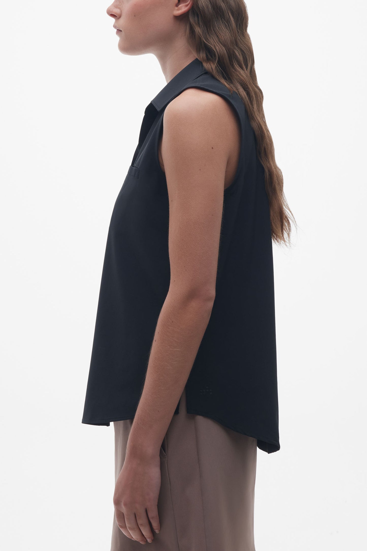 Chemise sans manches résistante aux taches - Femme && NOIR