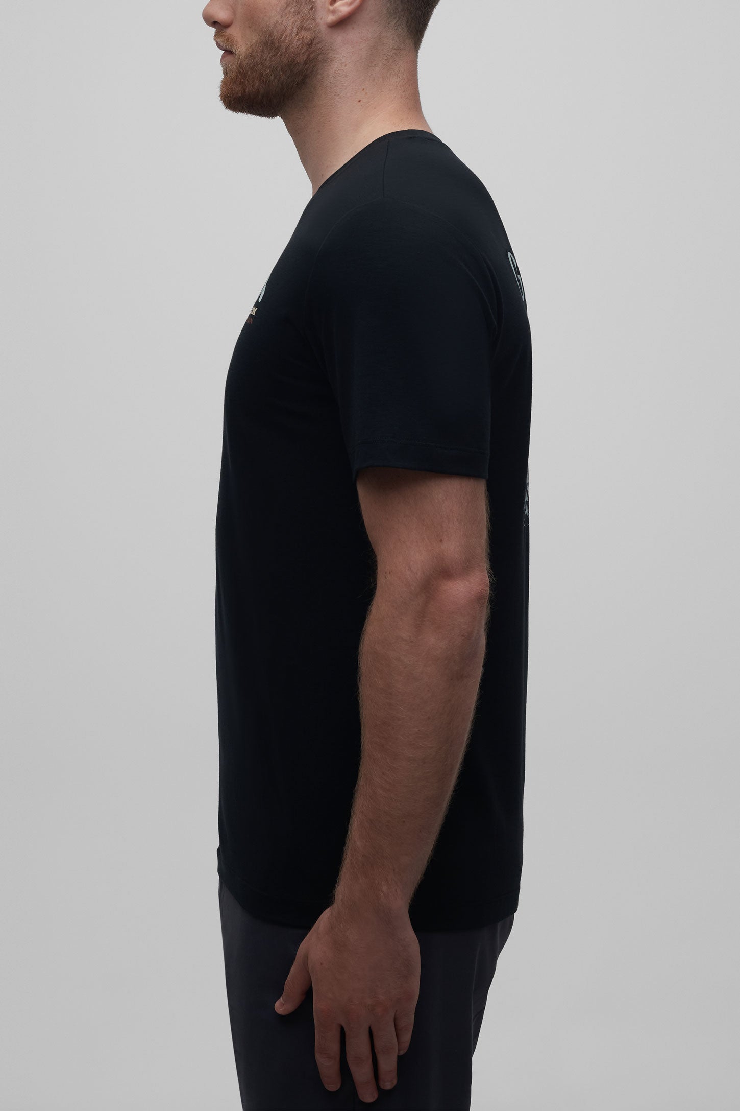 T-shirt respirant en laine mérinos - Homme && NOIR