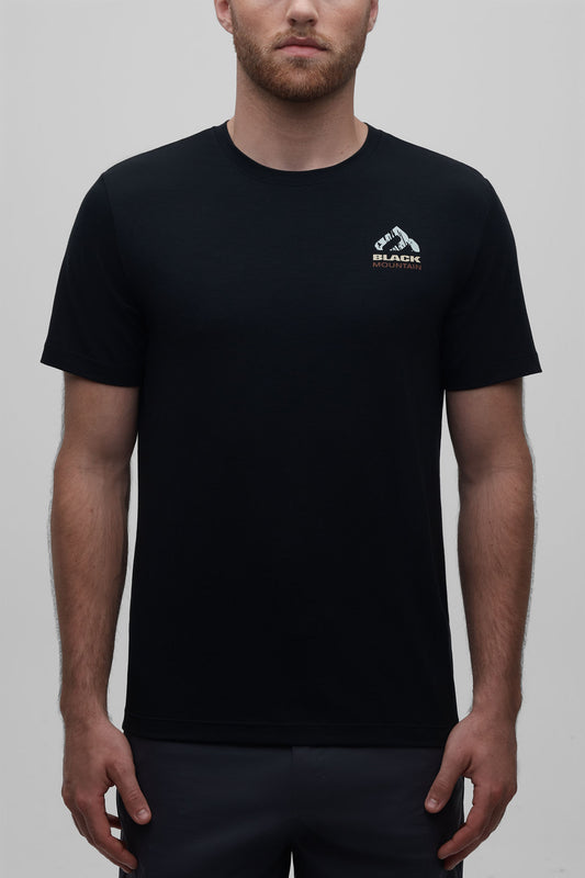 T-shirt respirant en laine mérinos - Homme && NOIR