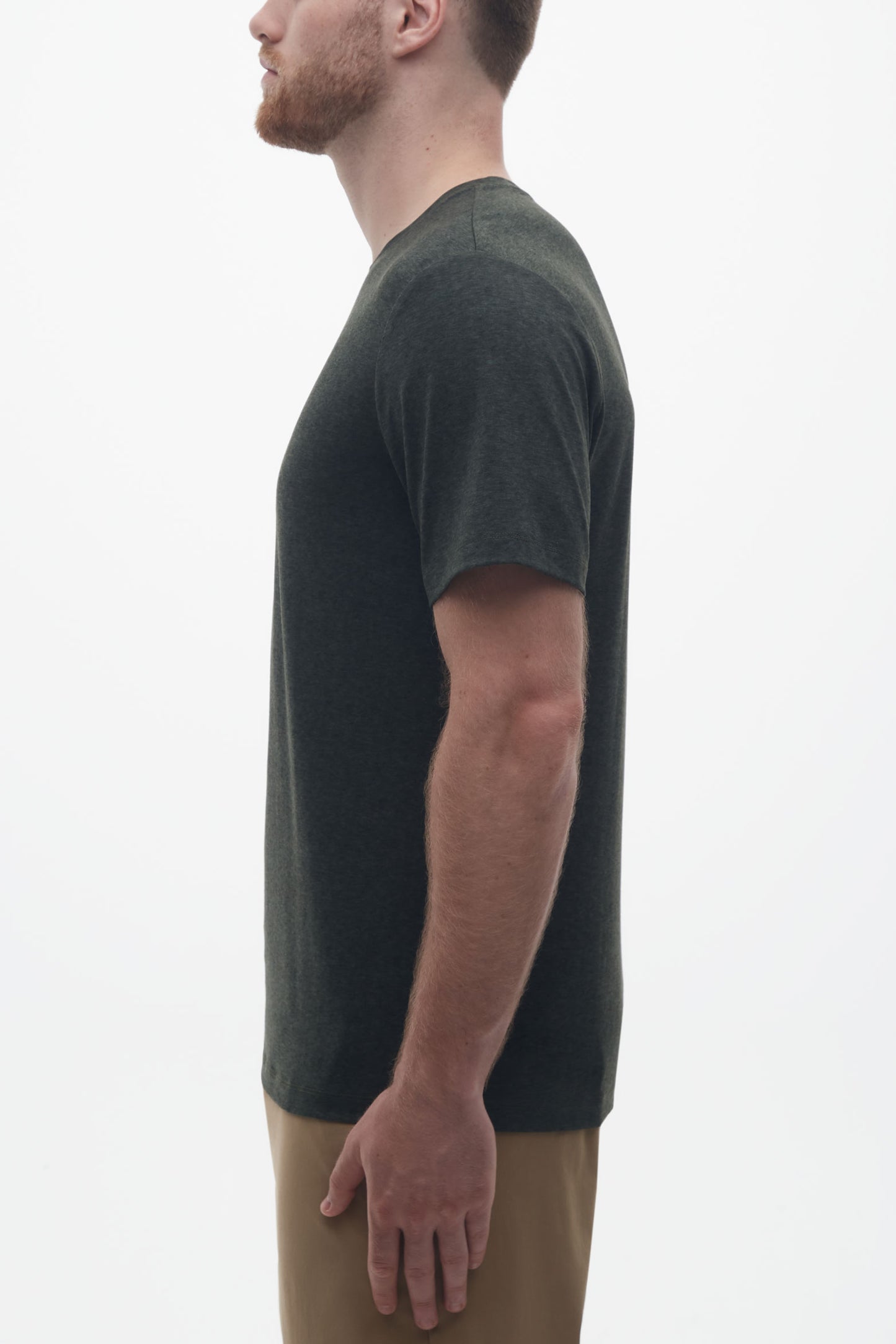T-shirt respirant en laine mérinos - Homme && KAKI