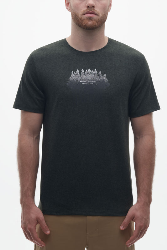 T-shirt respirant en laine mérinos - Homme && KAKI