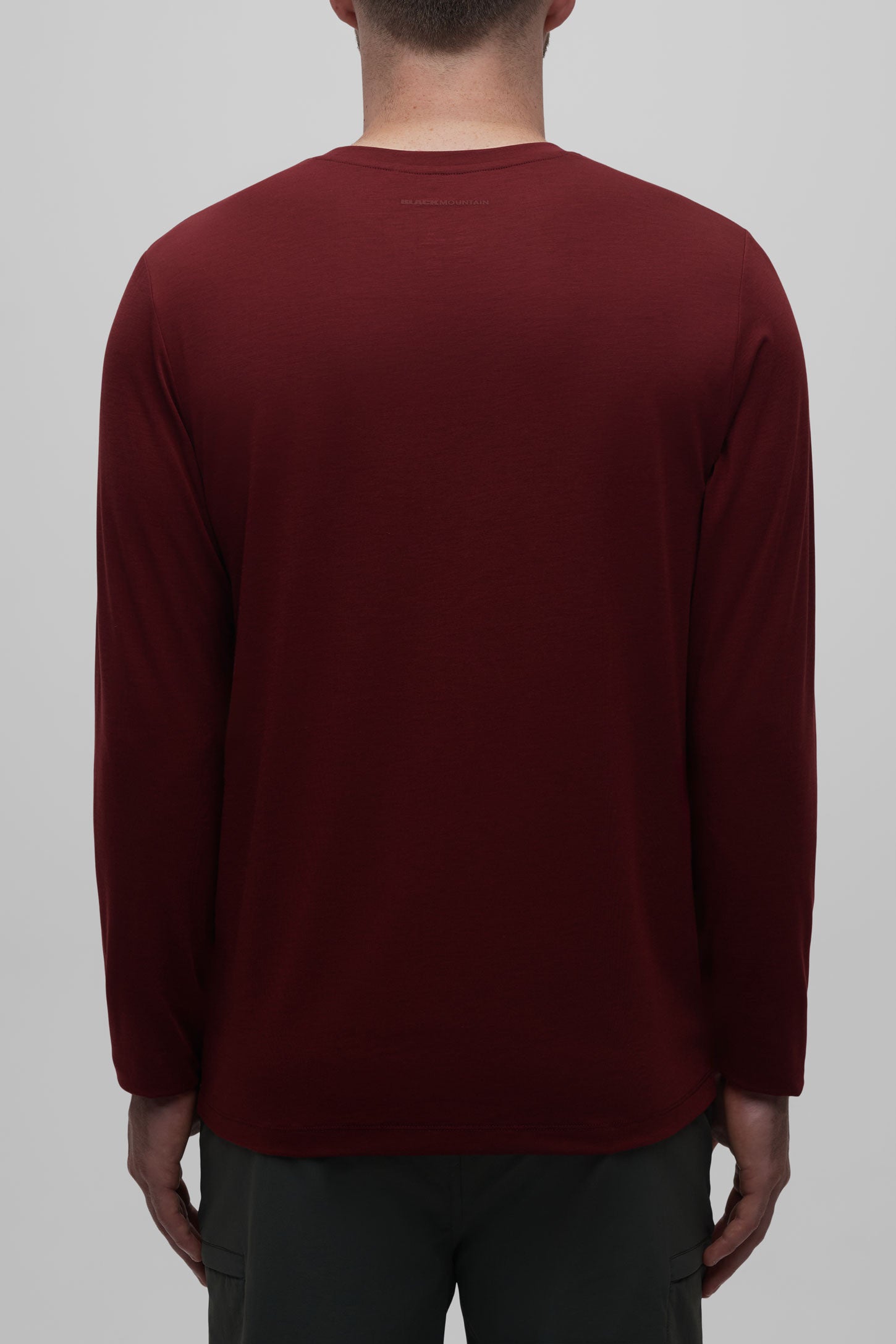 T-shirt respirant en laine mérinos - Homme && BOURGOGNE