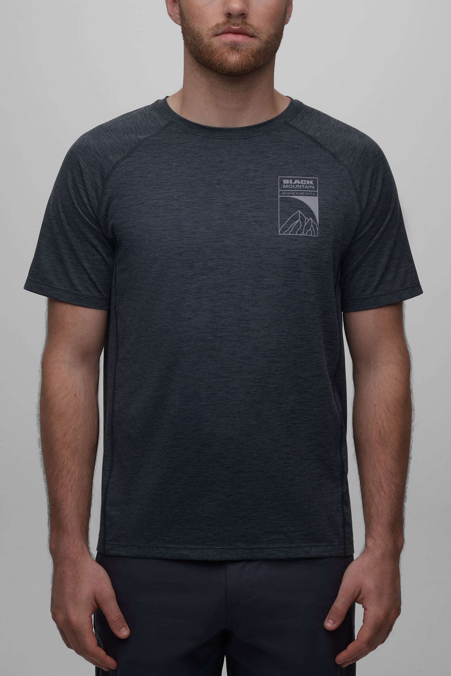 T-shirt ultradoux évacuant l'humidité - Homme && CHARBON MIXTE