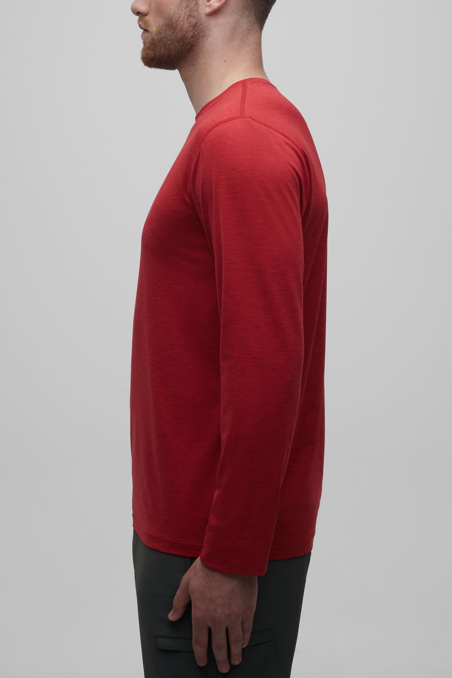 T-shirt ultradoux évacuant l'humidité - Homme && ROUGE MIXTE