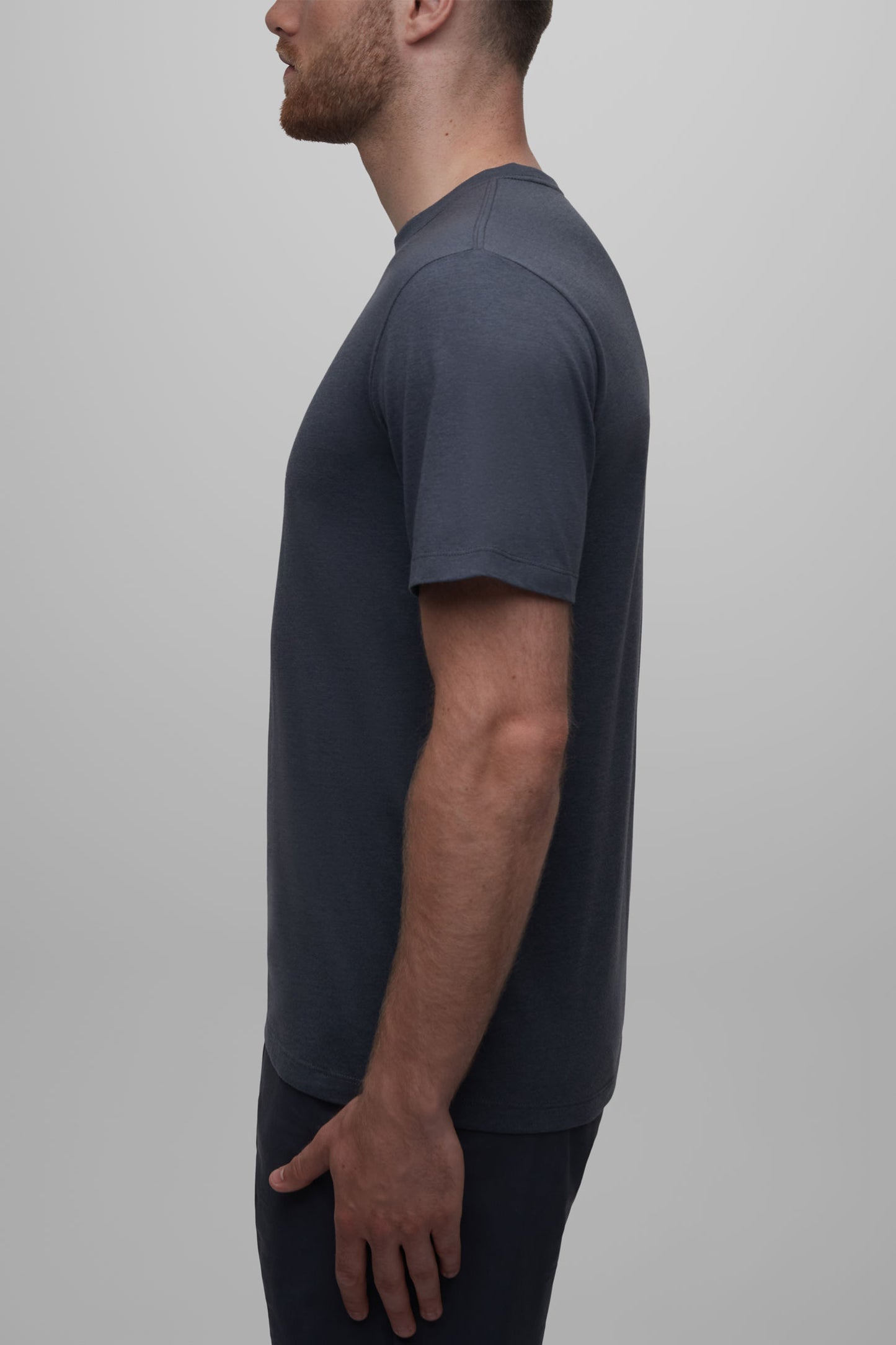 T-shirt en coton recyclé et organique - Homme && CHARBON MIXTE