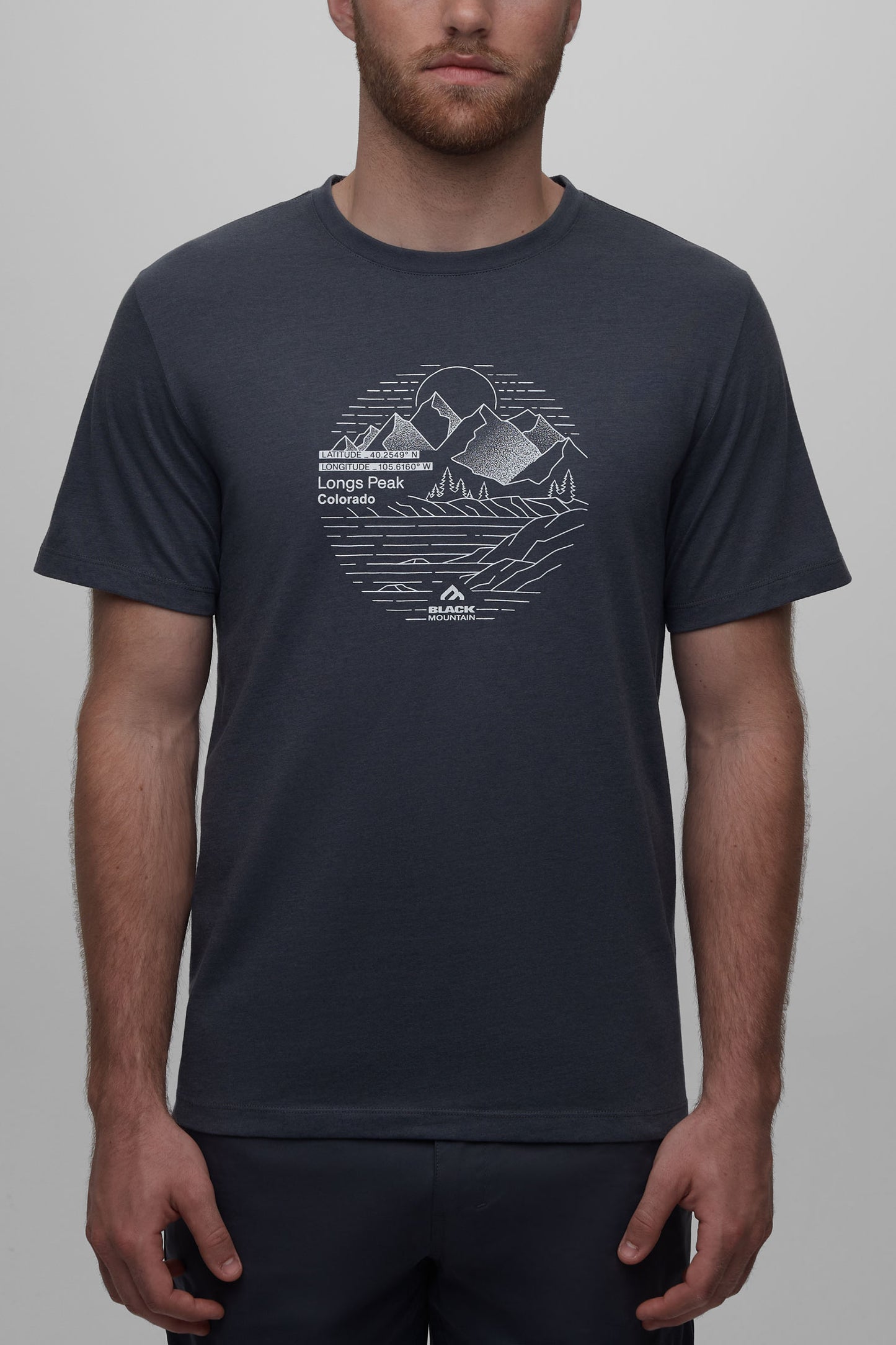 T-shirt en coton recyclé et organique - Homme && CHARBON MIXTE