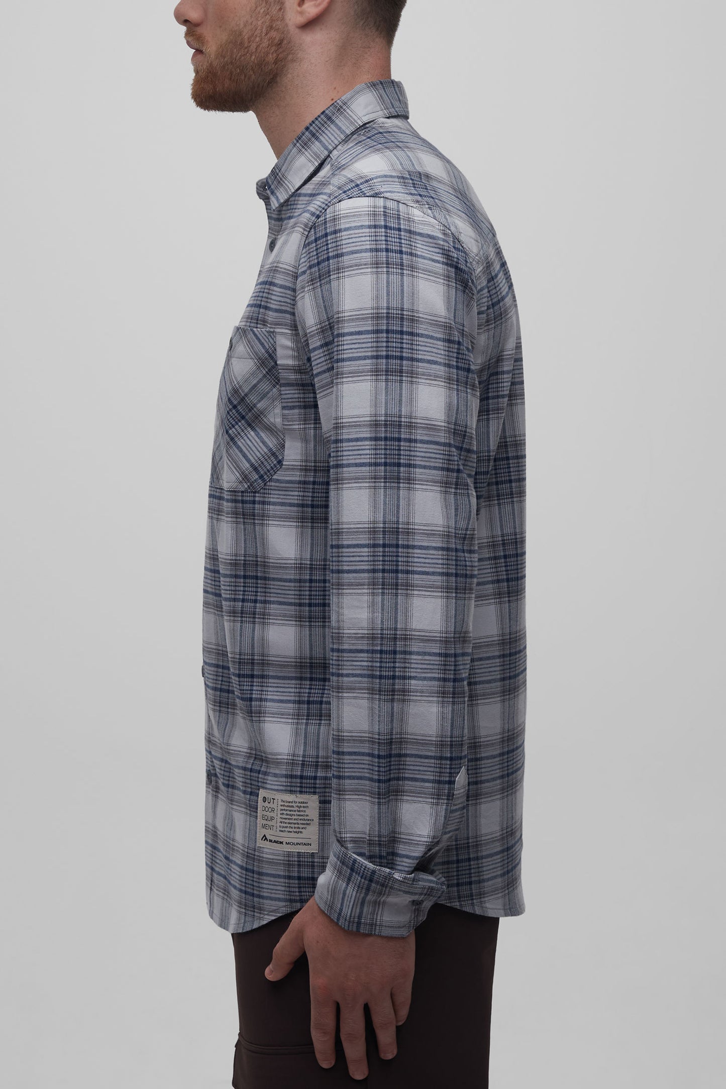 Chemise ultradouce en coton organique - Homme && GRIS MULTI